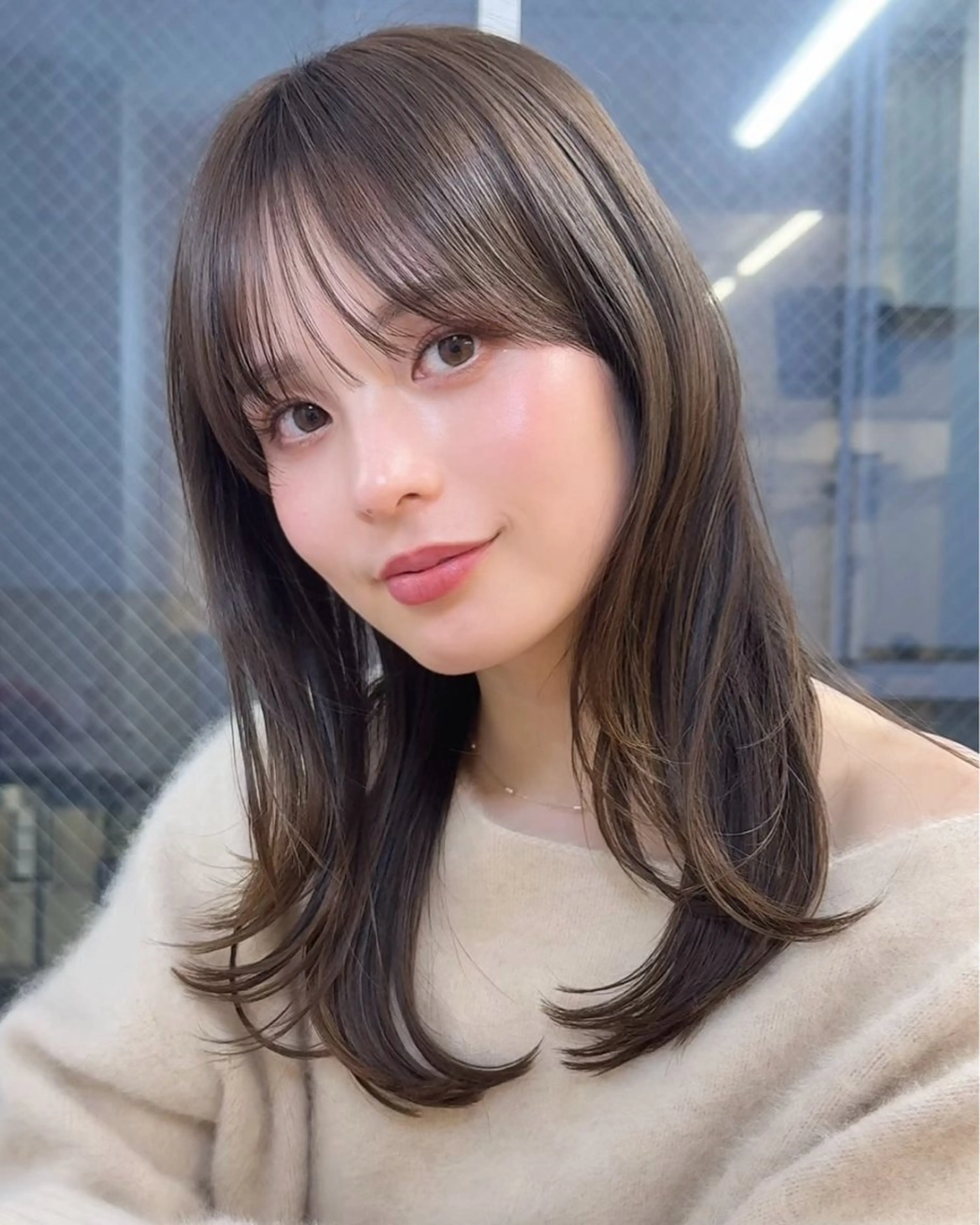 ミディアム カット ヘアカラー hiromu/ レイヤー/渋谷のヘアスタイル