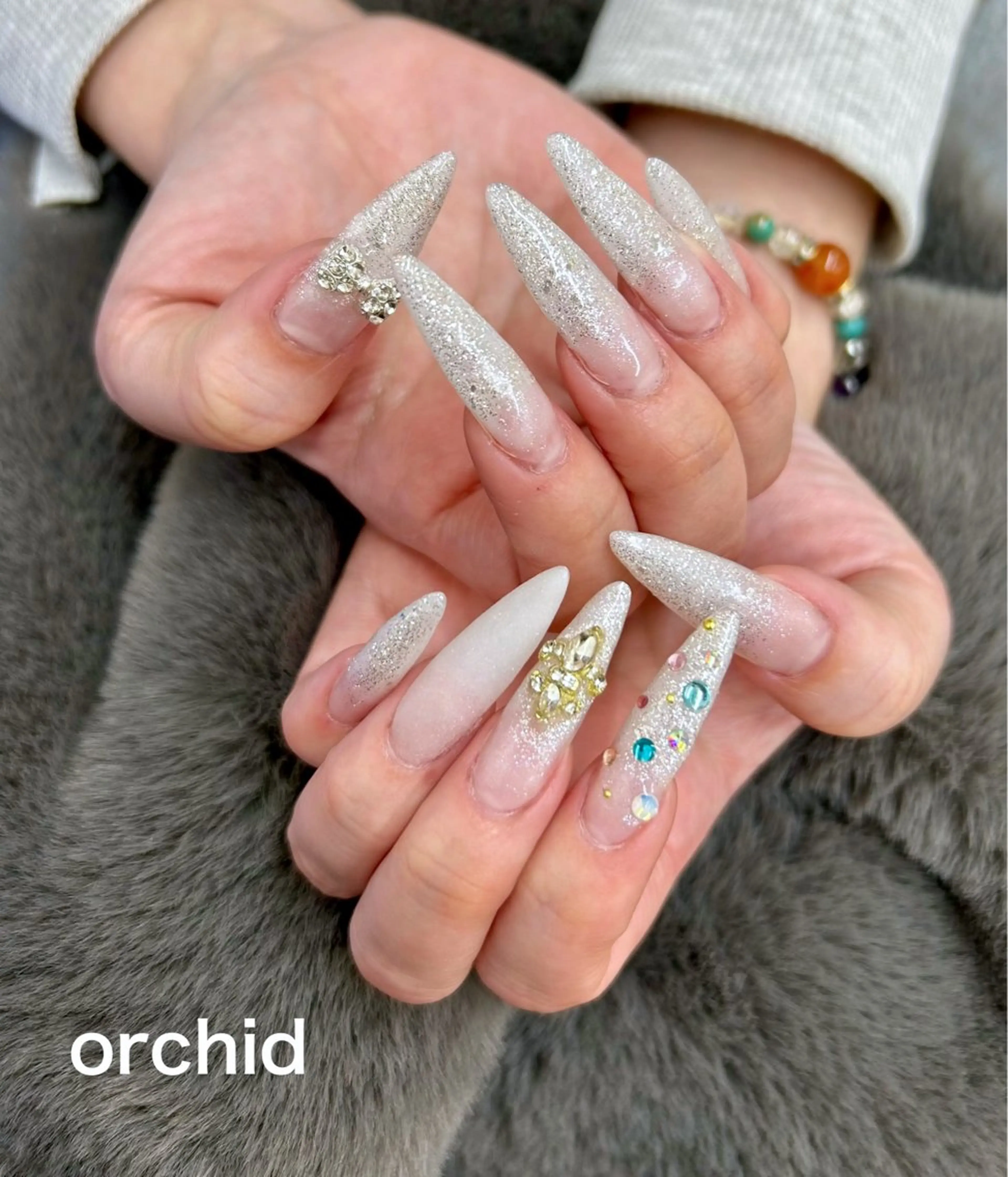 ネイル ハンドネイル orchid ♡オーキッドのネイルデザイン