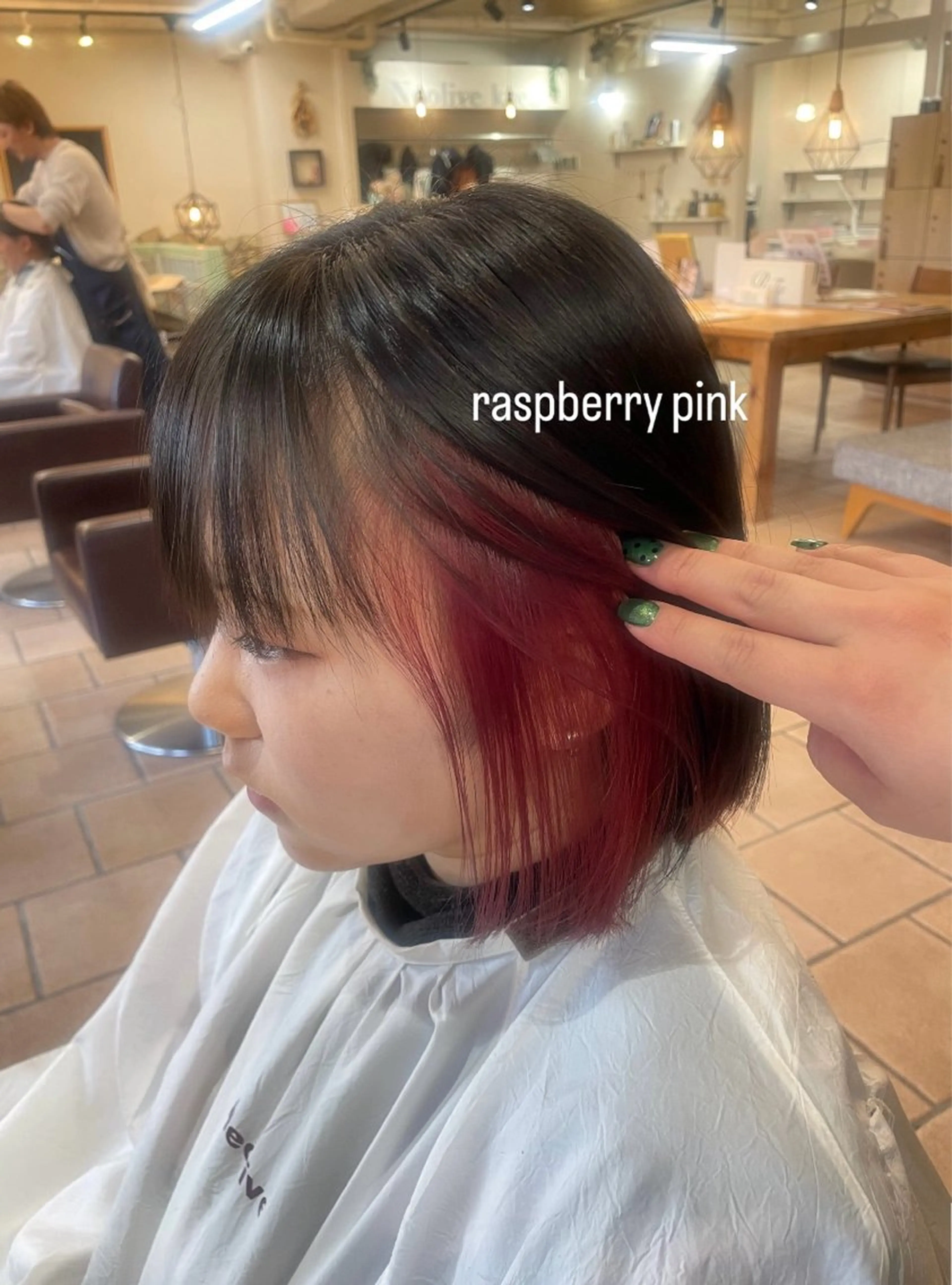 ショート カラー ピンクカラー 透明感カラー☆スパ☆ 石上遥楓のヘアスタイル