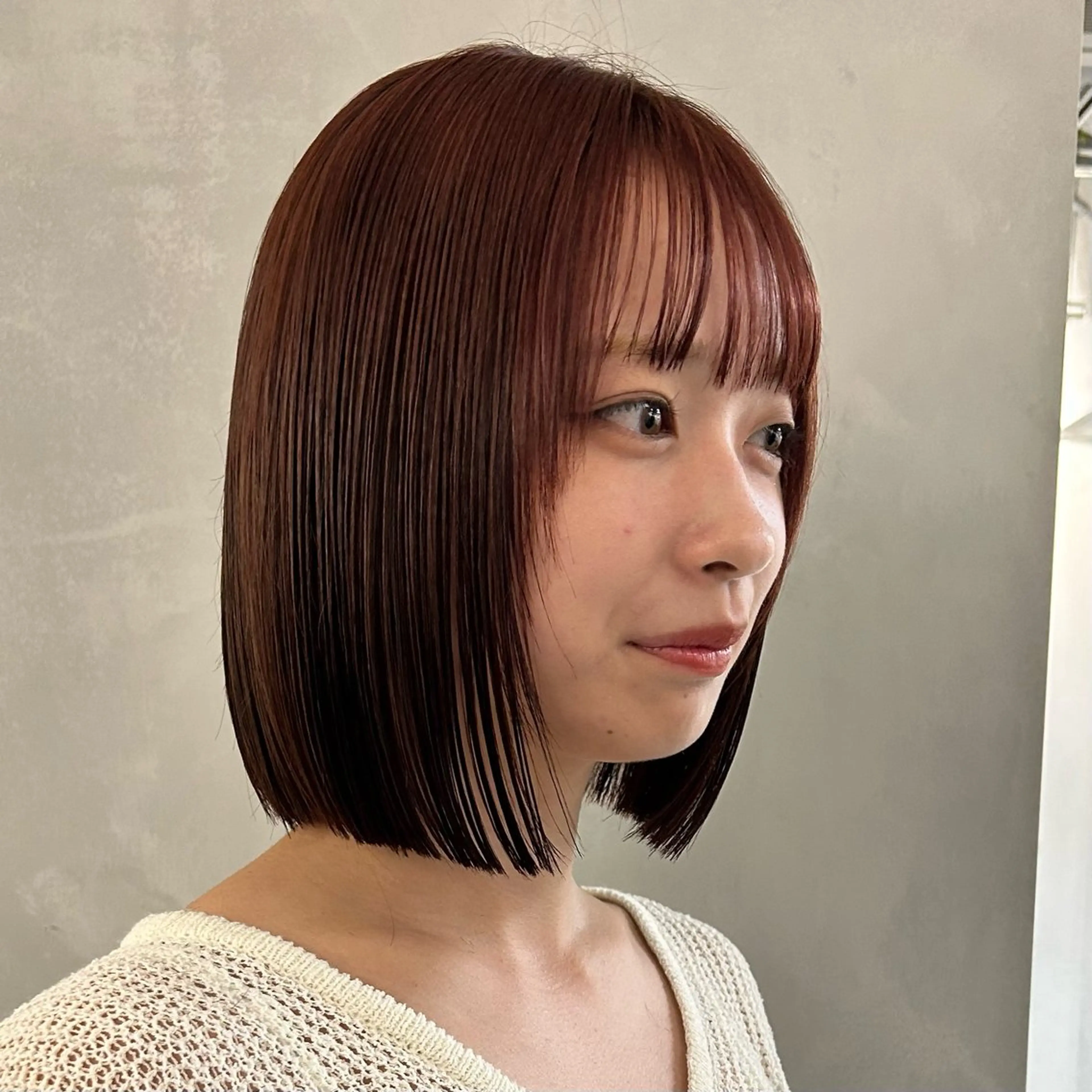 ショート カラー カット ヘアカラー トリートメント 切りっぱなしBOB 職人💜Anzuのヘアスタイル