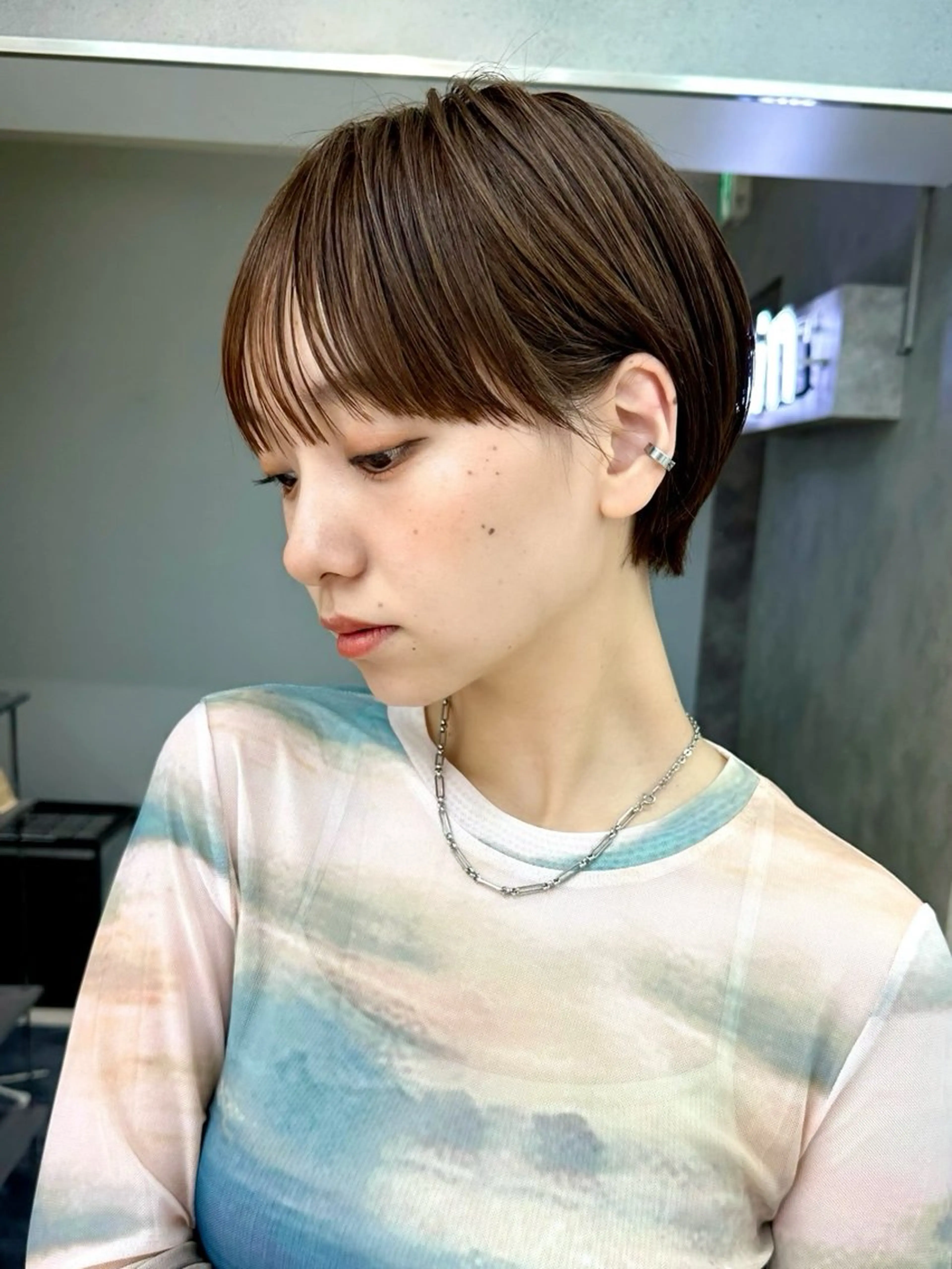 ショート カット ヘアカラー 骨格診断で絶対可愛い ✨丸みショート✨凌弥のヘアスタイル