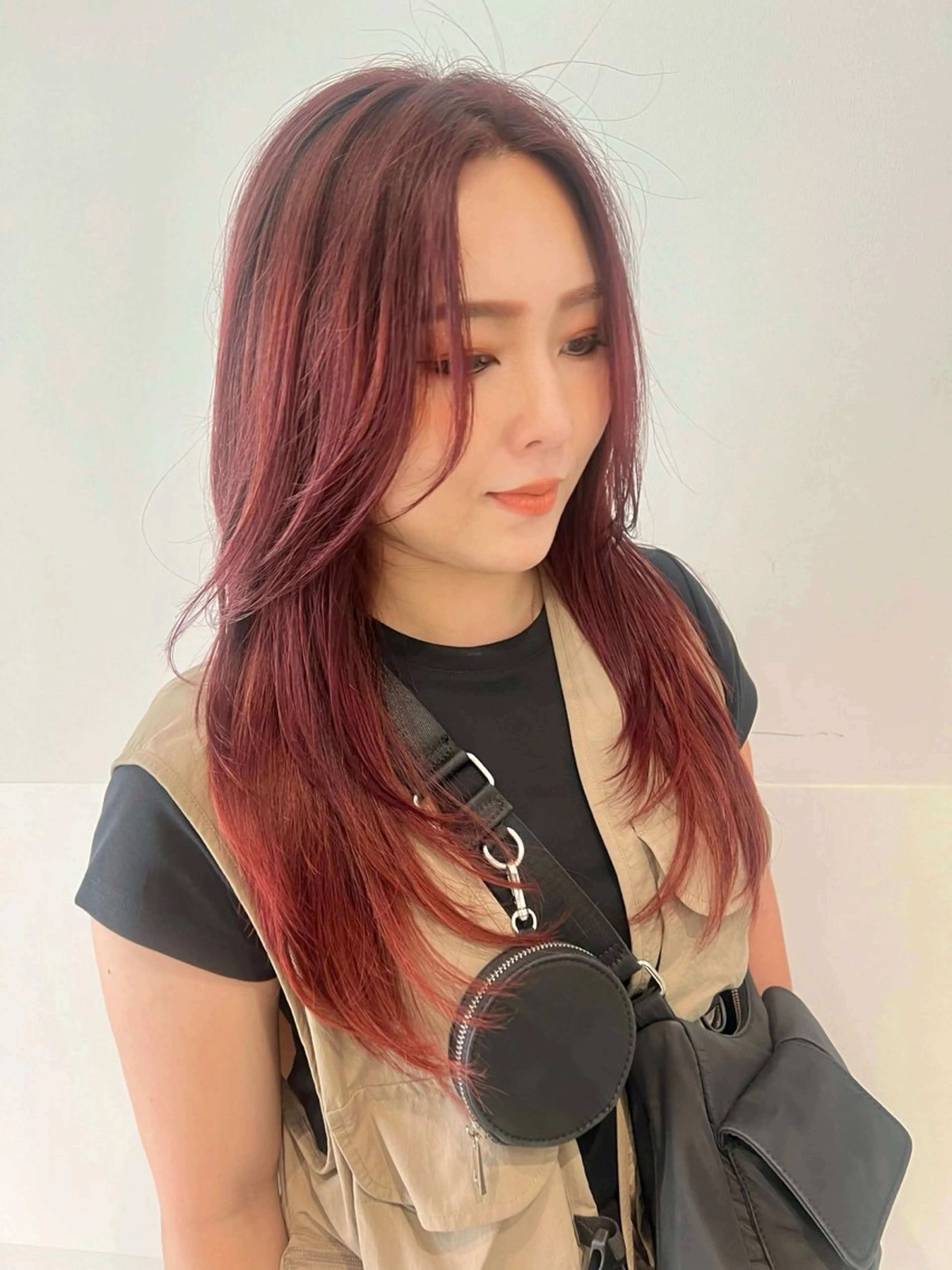 ロング カラー カット ヘアカラー トリートメント 宮永 智香のヘアスタイル