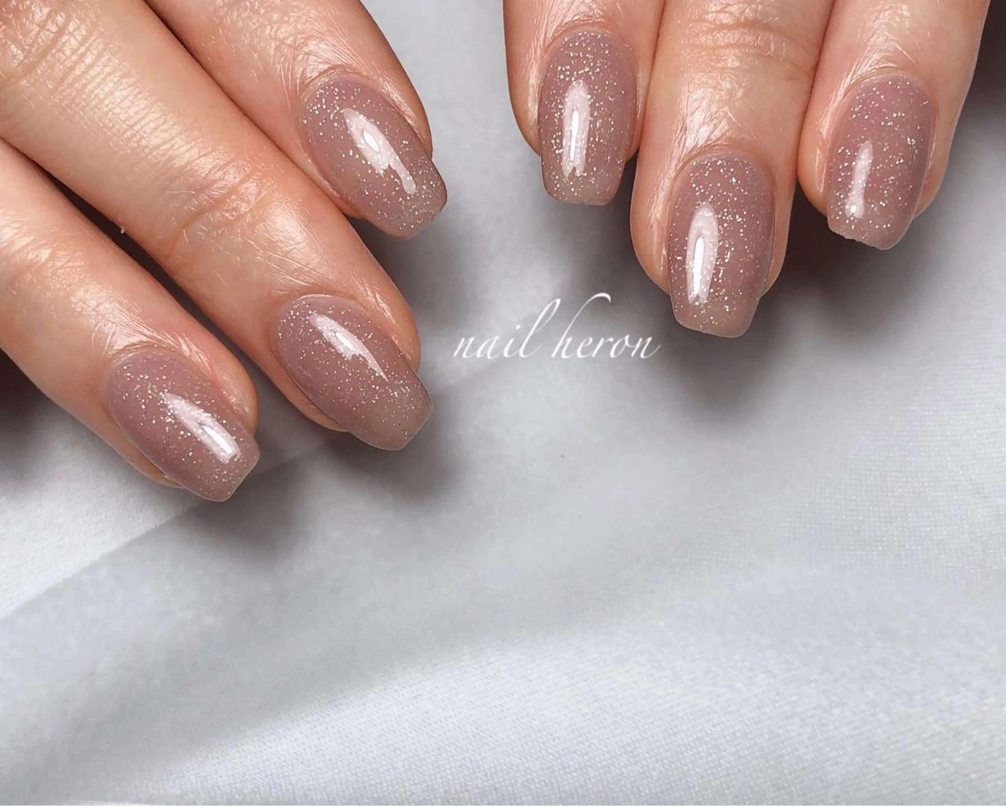 ネイル ラメ(グリッター) ハンドネイル saki_ nail heronのネイルデザイン