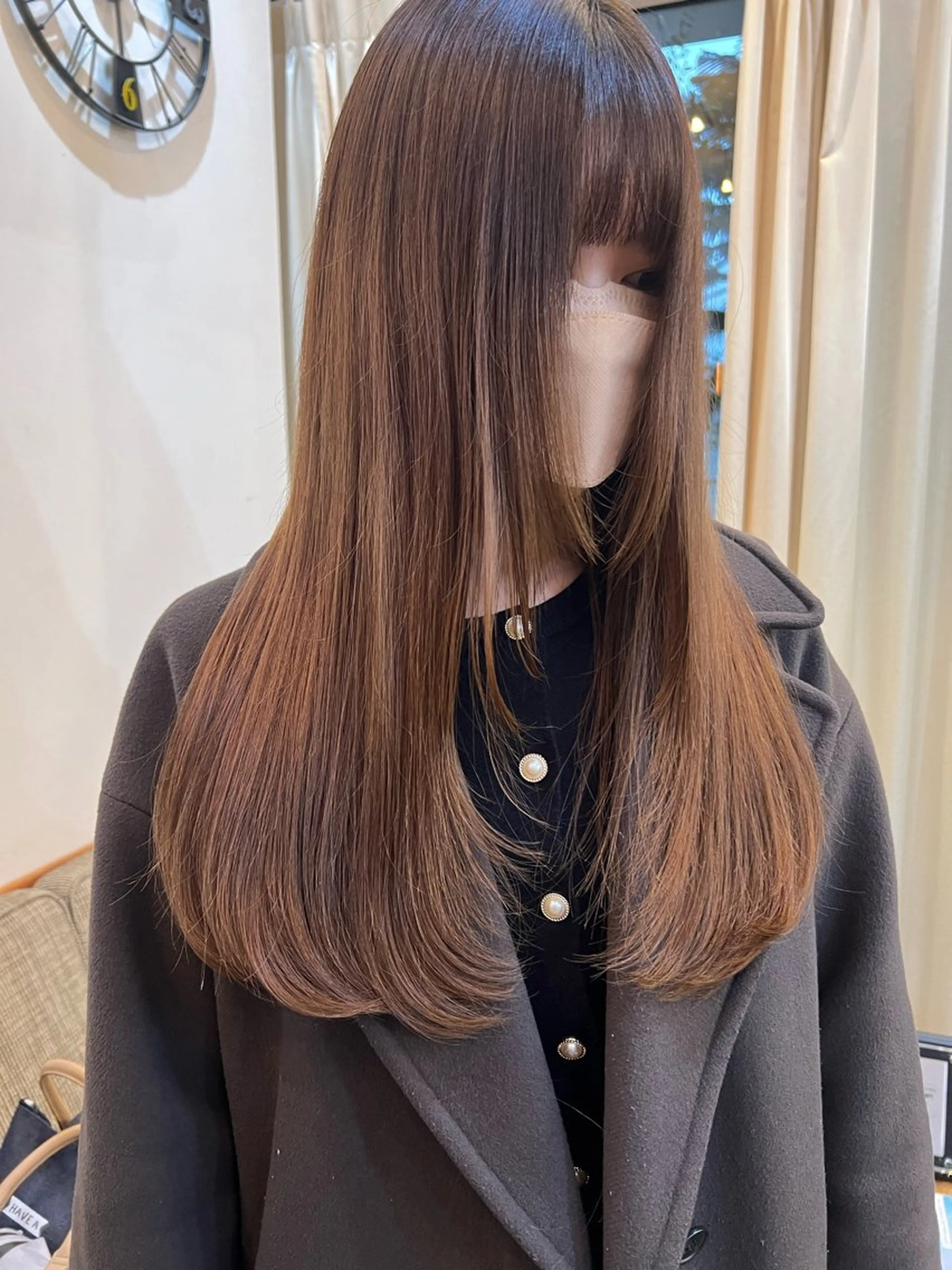 ロング 韓国風ヘア レイヤーカット ロング カット 抜きっぱなしブロンド /ハイトーン/カナタのヘアスタイル