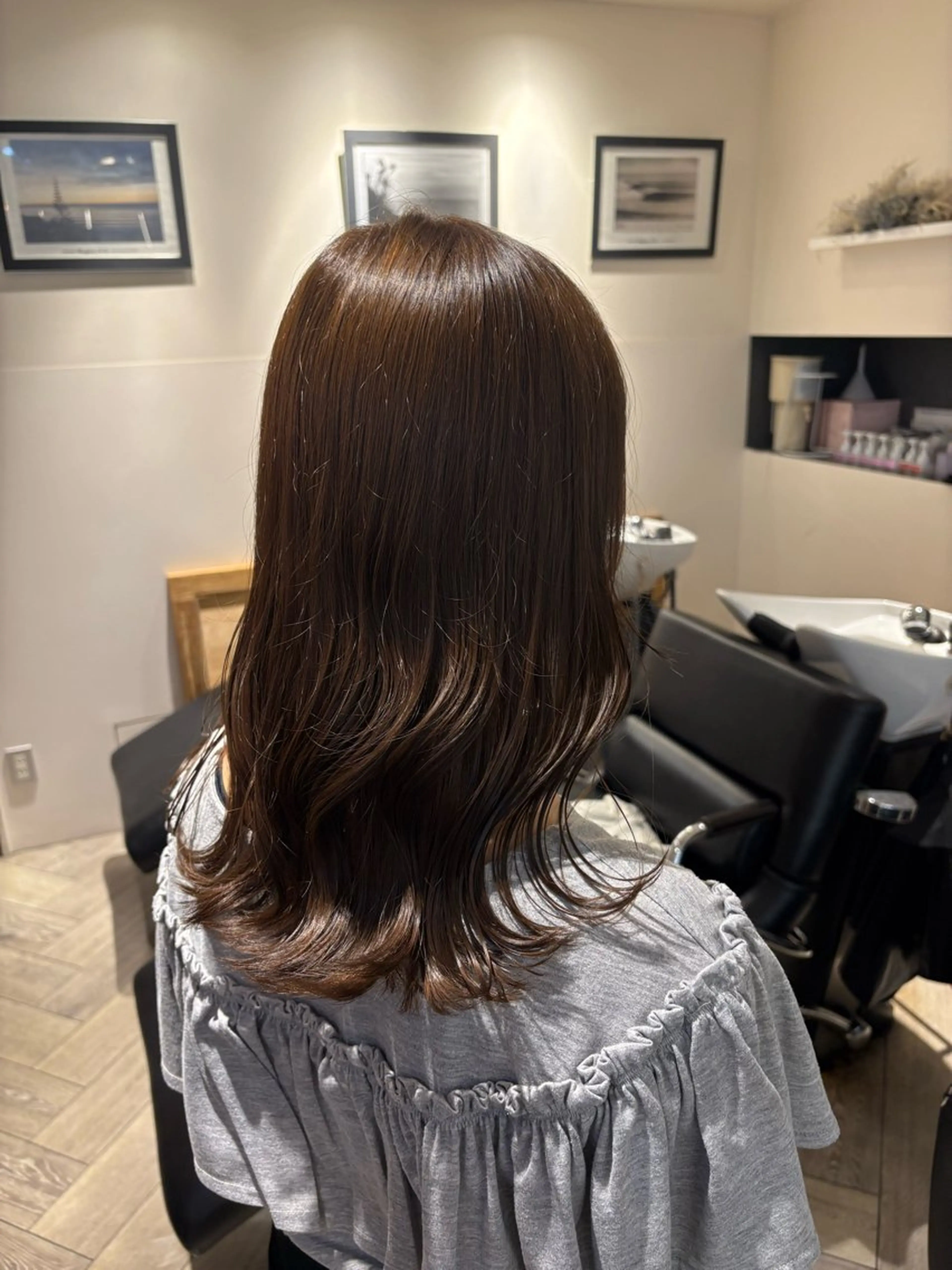 セミロング カラー ヘアカラー 透明感カラー 🧚‍♂️さえのヘアスタイル