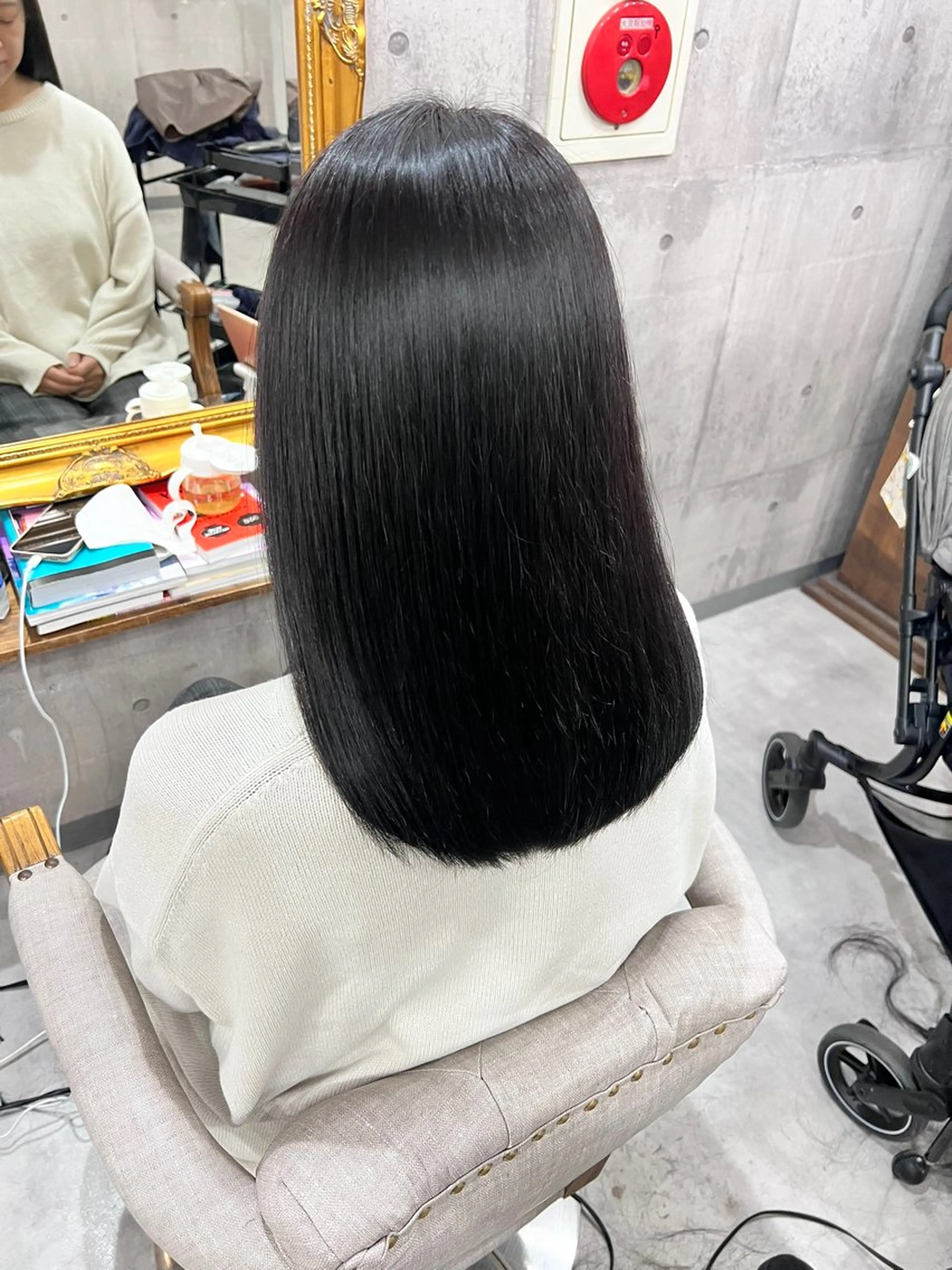 ミディアム カラー ヘアカラー トリートメント レイヤー/髪質改善 /山永圭介のヘアスタイル