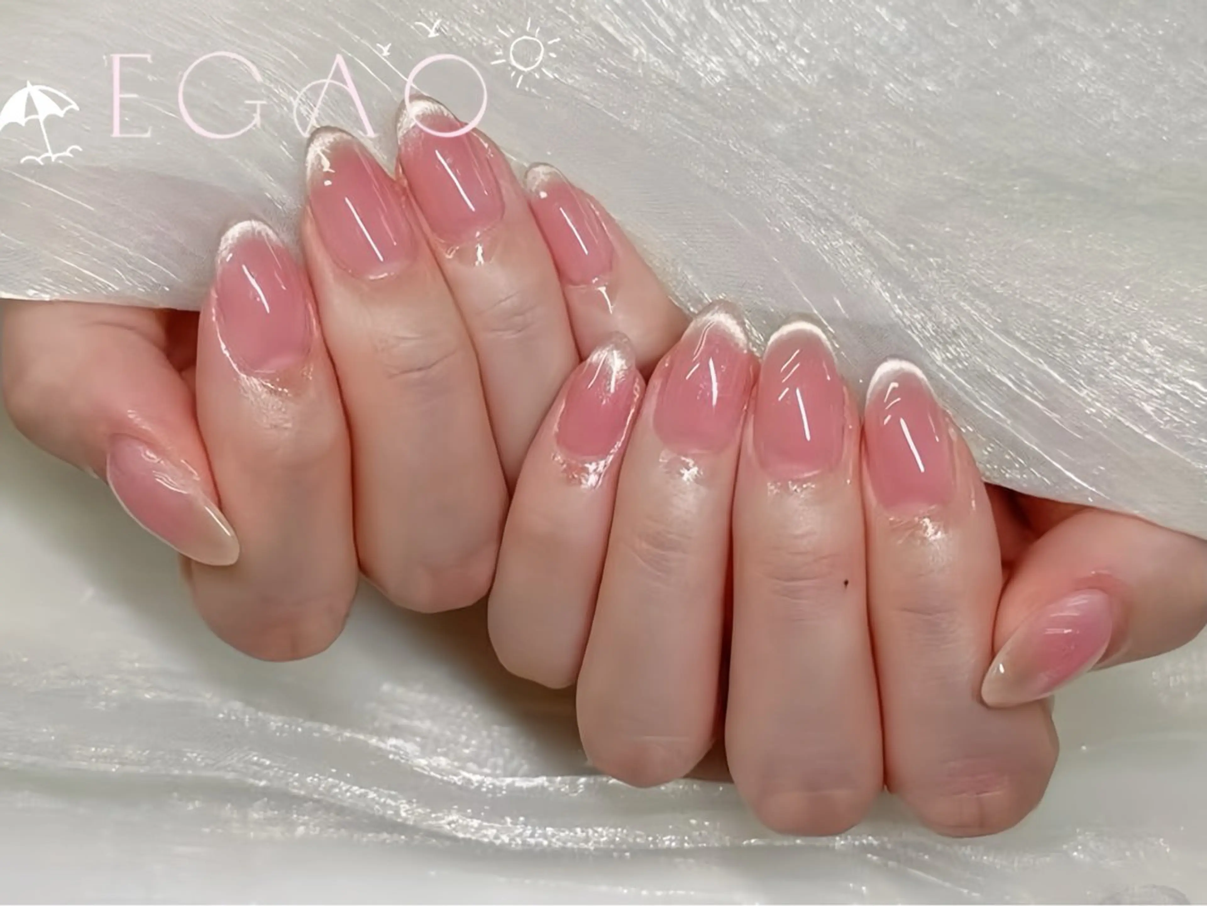 ネイル アートネイル フットネイル フレンチネイル ジェルネイル グラデーション ハンドネイル Egao Nail錦糸町店のネイルデザイン