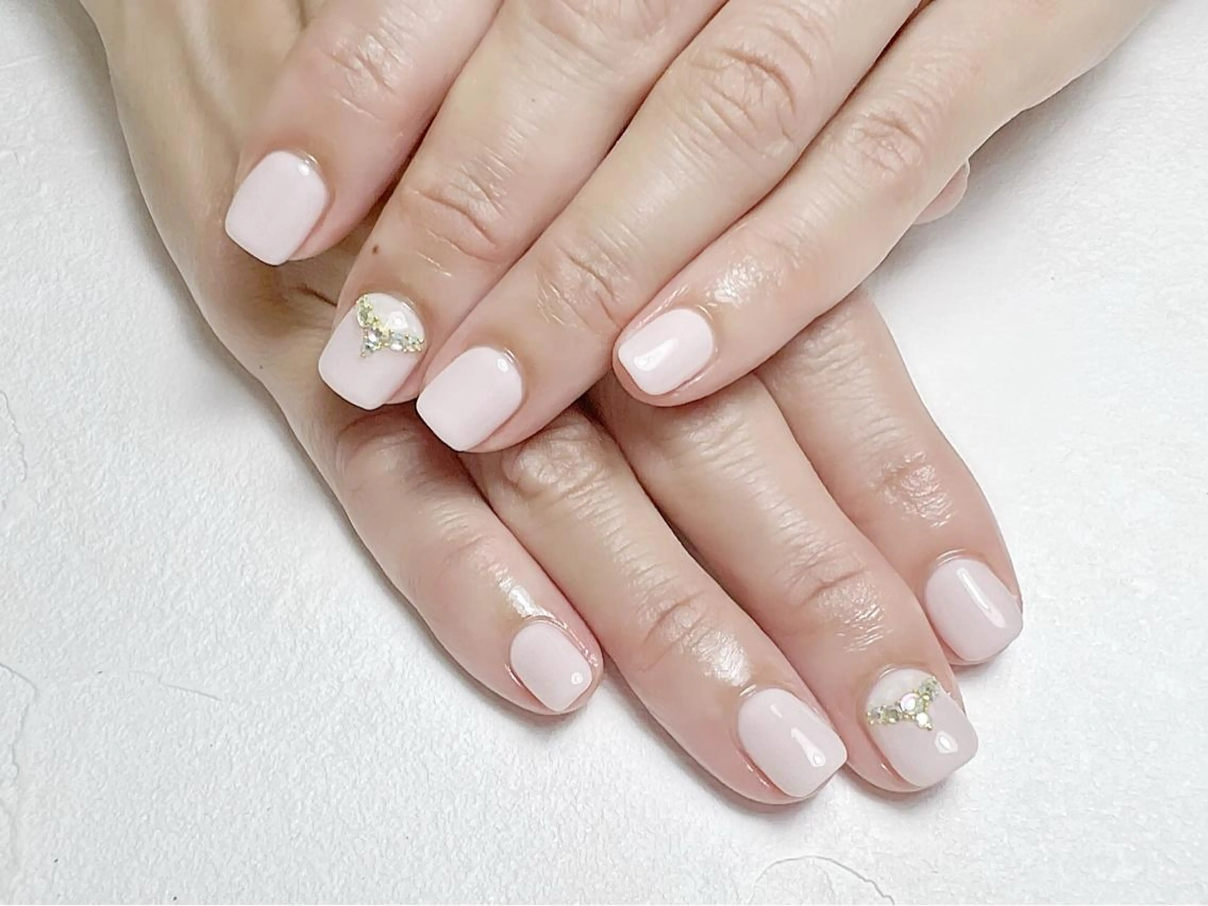 ネイル ガーリー オフィスネイル ピンク rouse nail RISATOのネイルデザイン