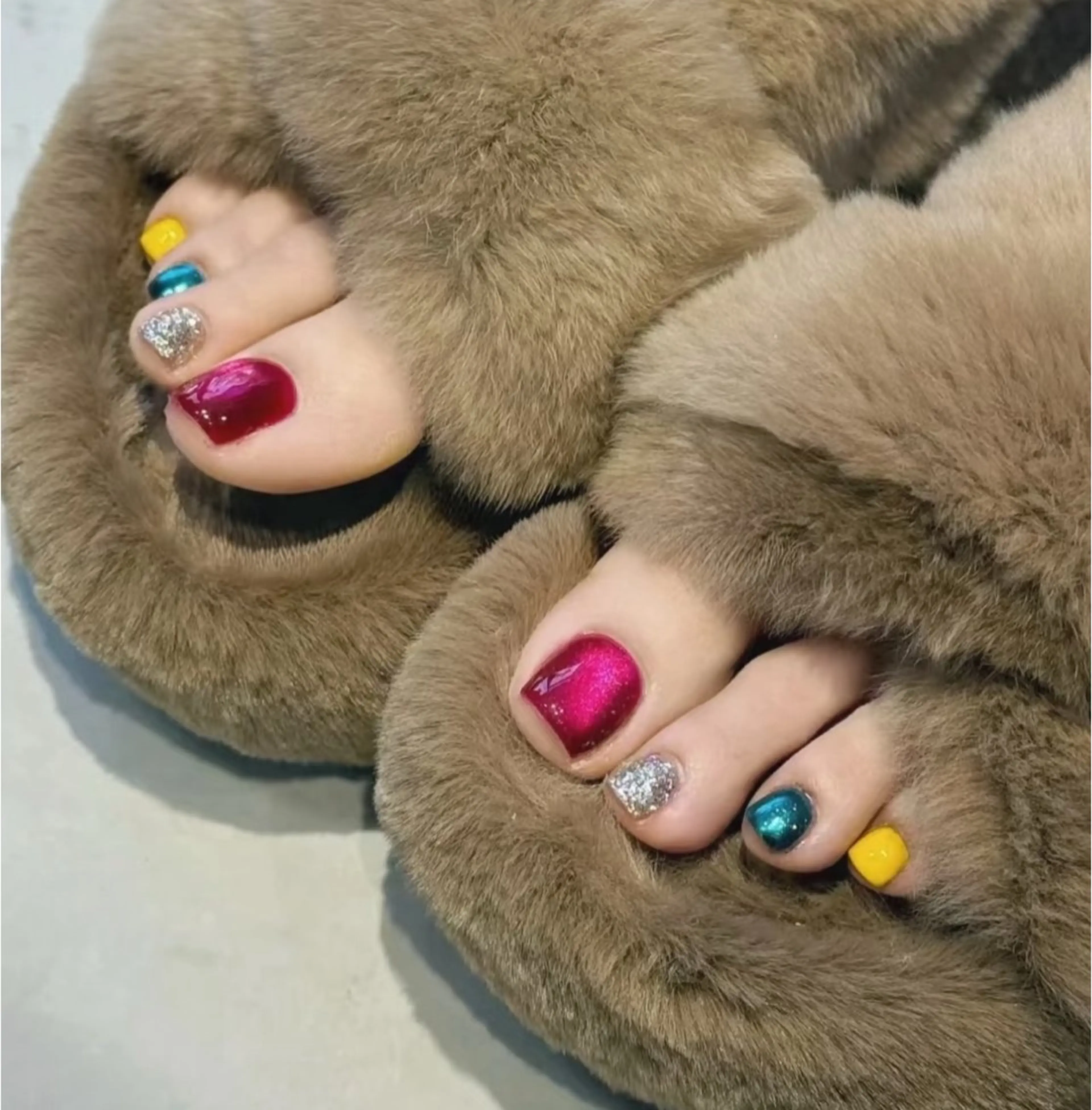 ネイル アートネイル オーロラネイル チークネイル フレンチネイル ガラスフレンチ ハンドネイル 🎀🎀YooLi Nail Salonのネイルデザイン