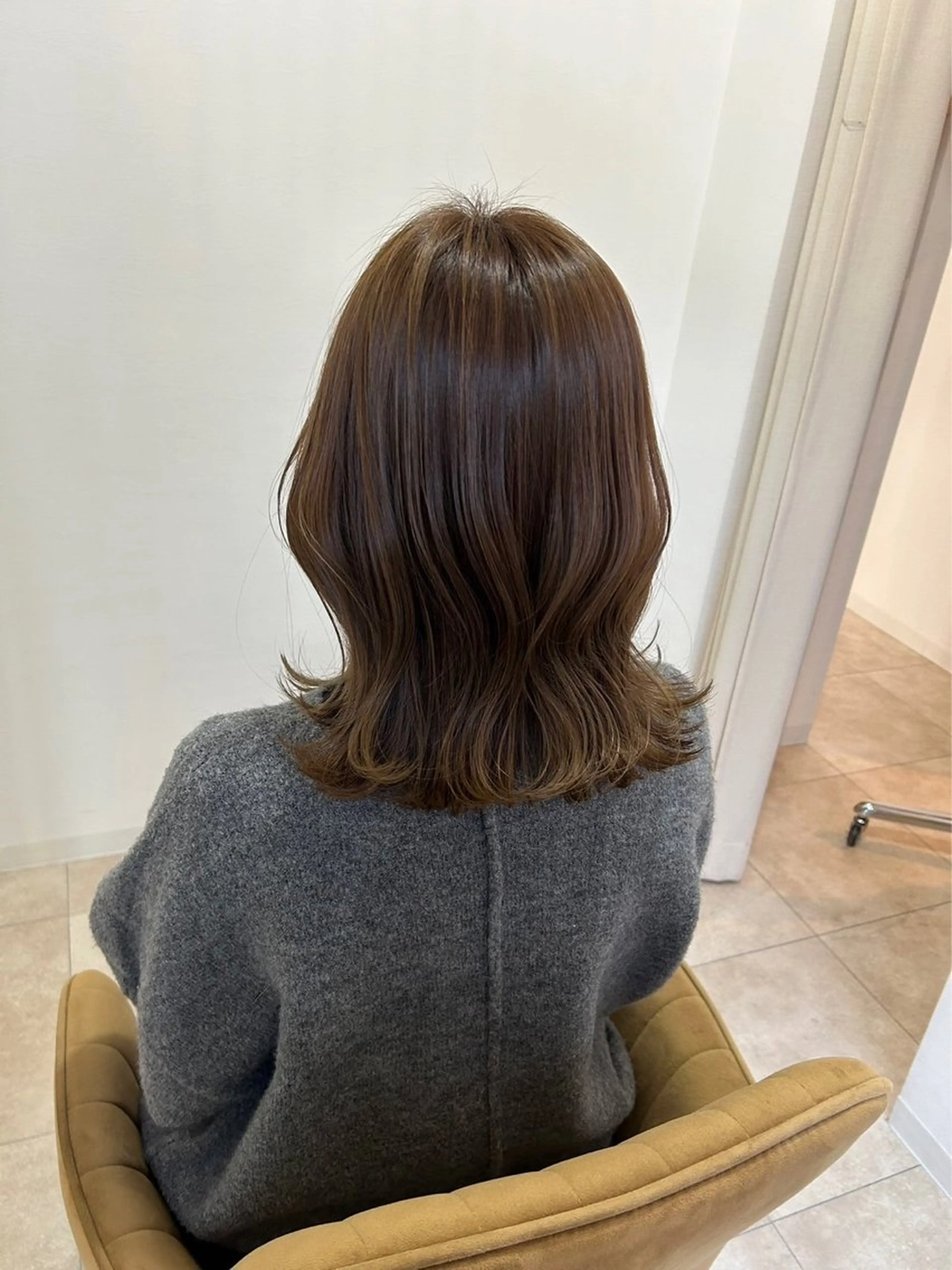 ミディアム カラー ブリーチ 透明感カラー ハイライトカラー ハイライト 透明感/艶カラー🌼 茶屋町🌼SA-YAのヘアスタイル