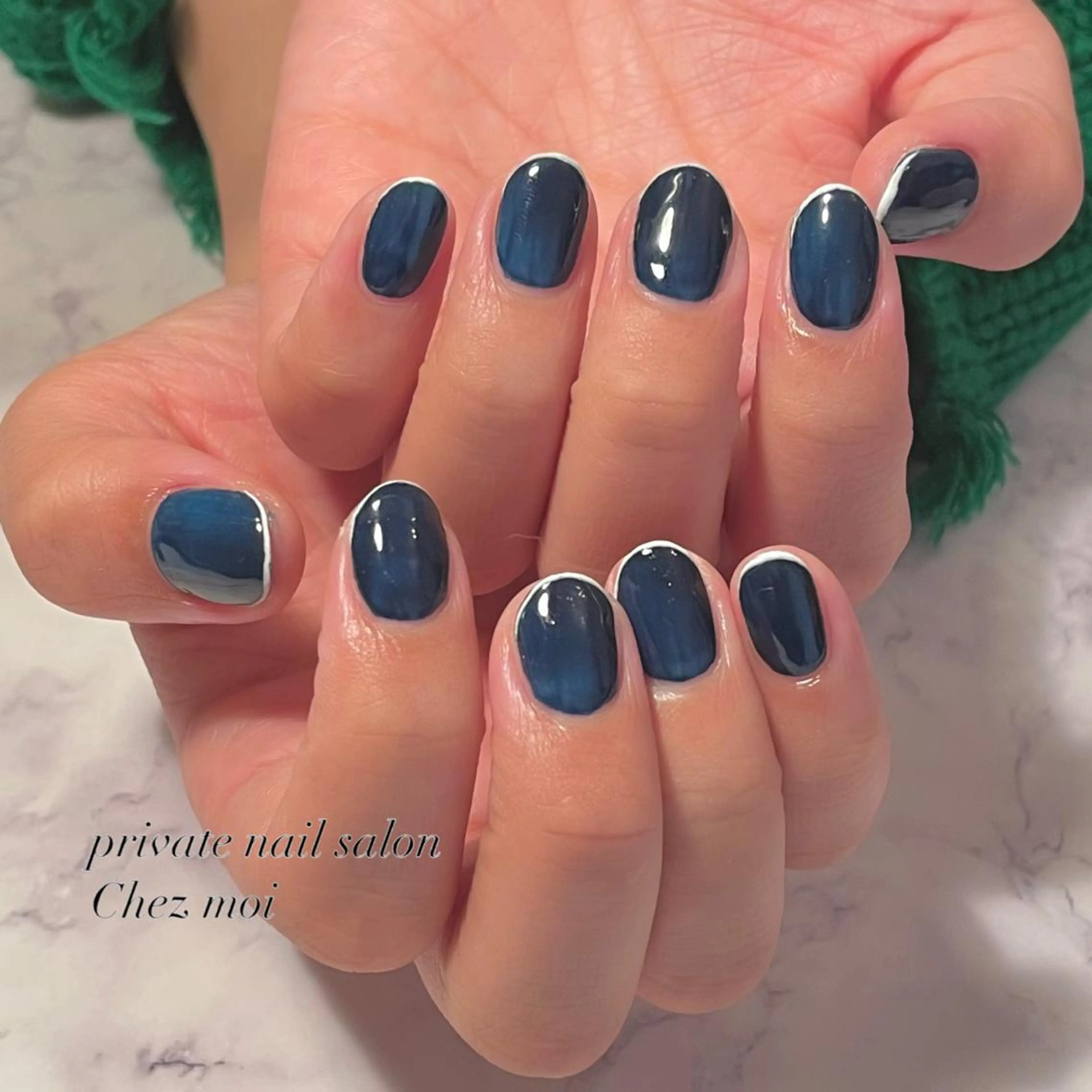 ネイル ネイビー KOMINE TOMOKOのネイルデザイン