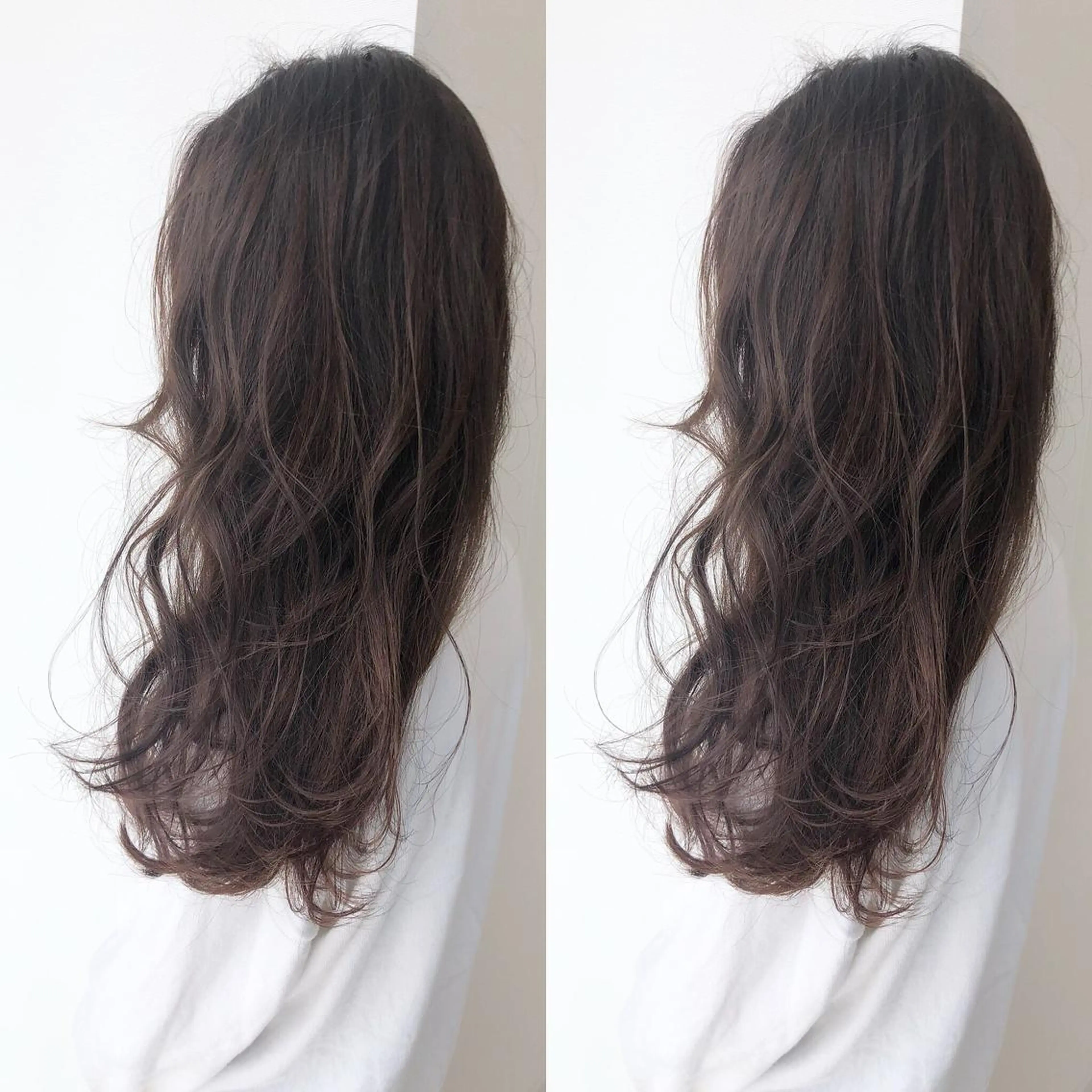 ロング カラー アディクシーカラー アッシュ バレイヤージュ 透明感カラー グラデーションカラー 三鷹で1番ショート ボブをカットする新谷のヘアスタイル