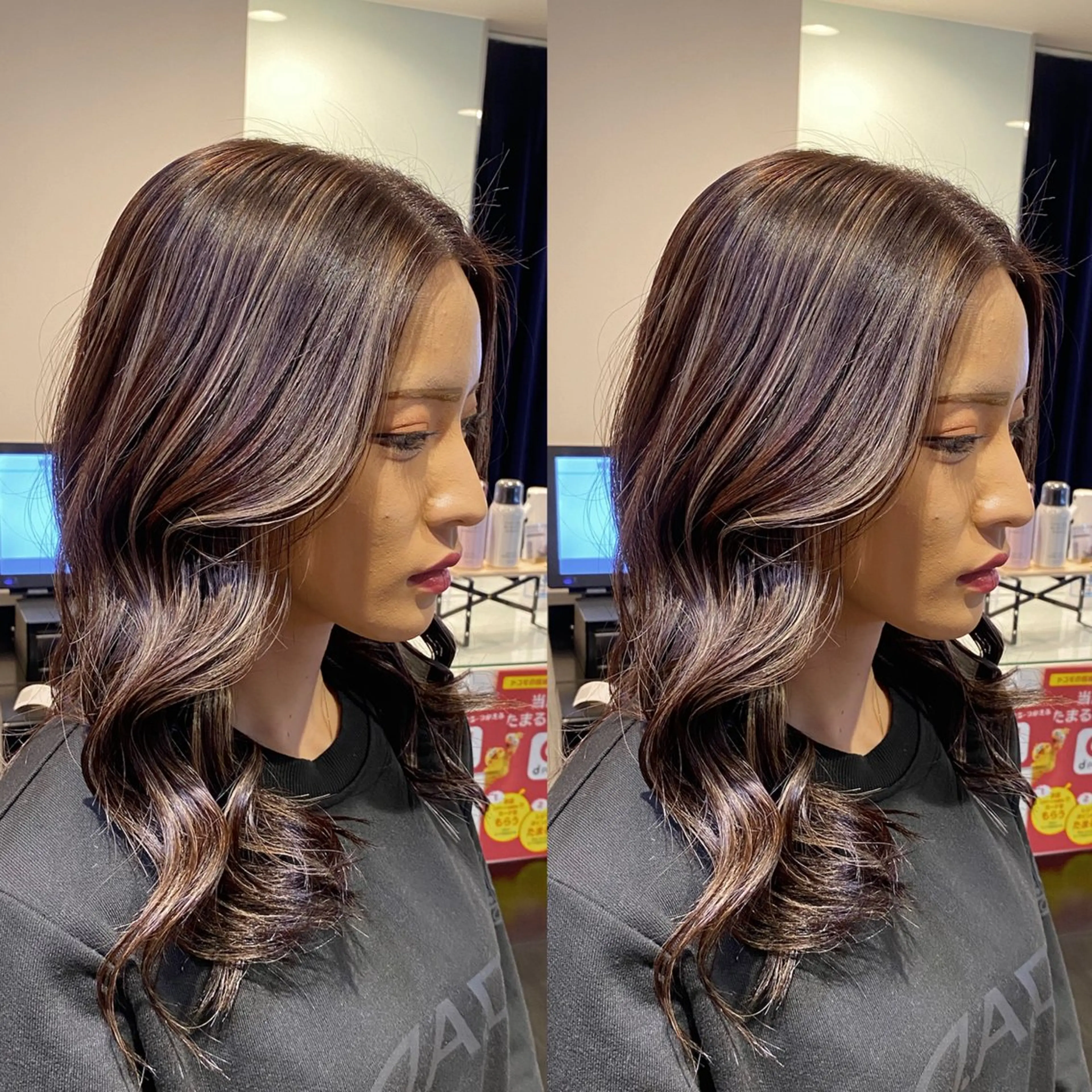 セミロング カラー 【カラー指名No 1✨】HIBIKIのヘアスタイル