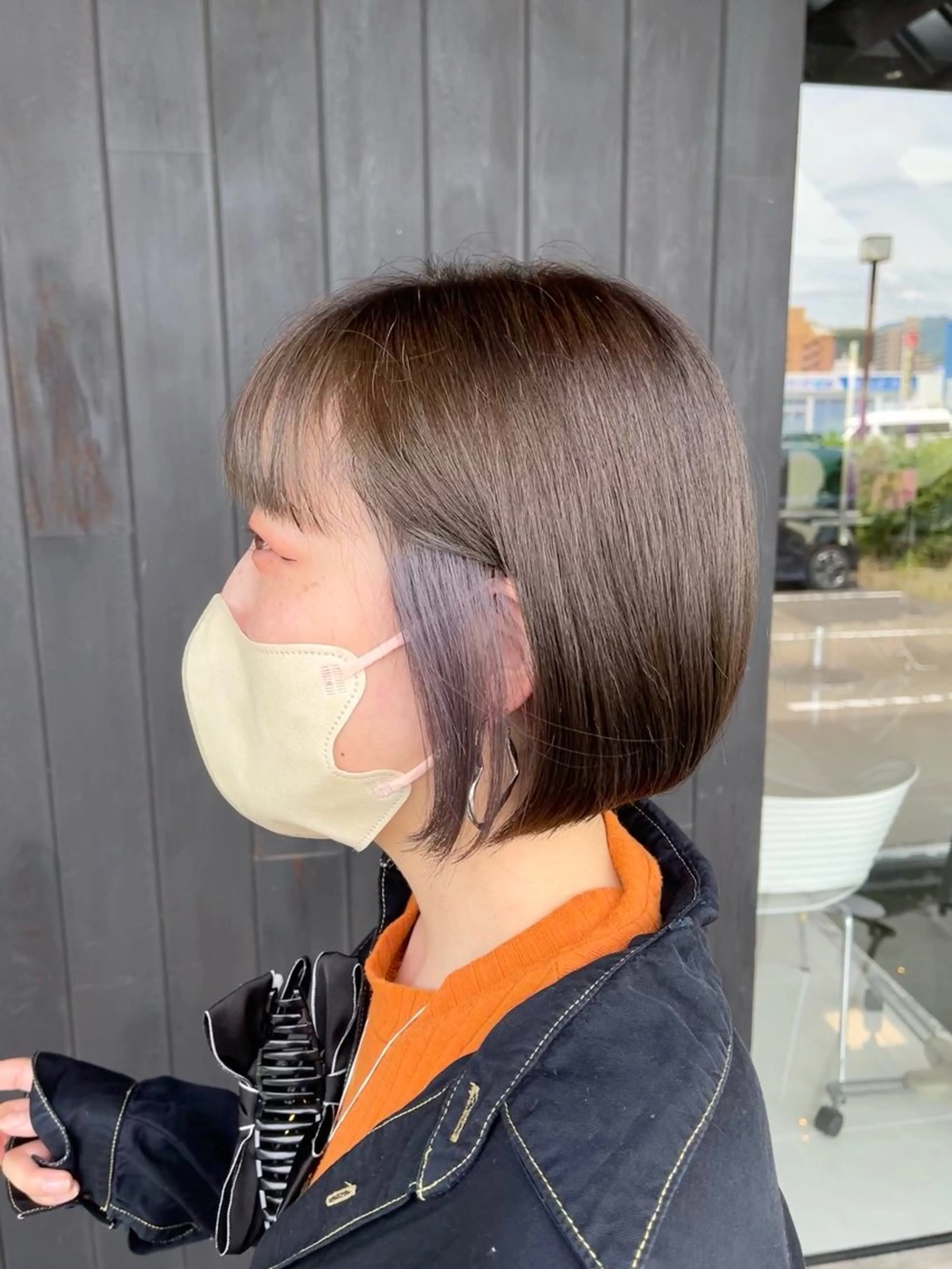 ショート カラー ベージュカラー インナーカラー シルバー ボブ ボブインナー カット ヘアカラー トリートメント 三好 達也のヘアスタイル