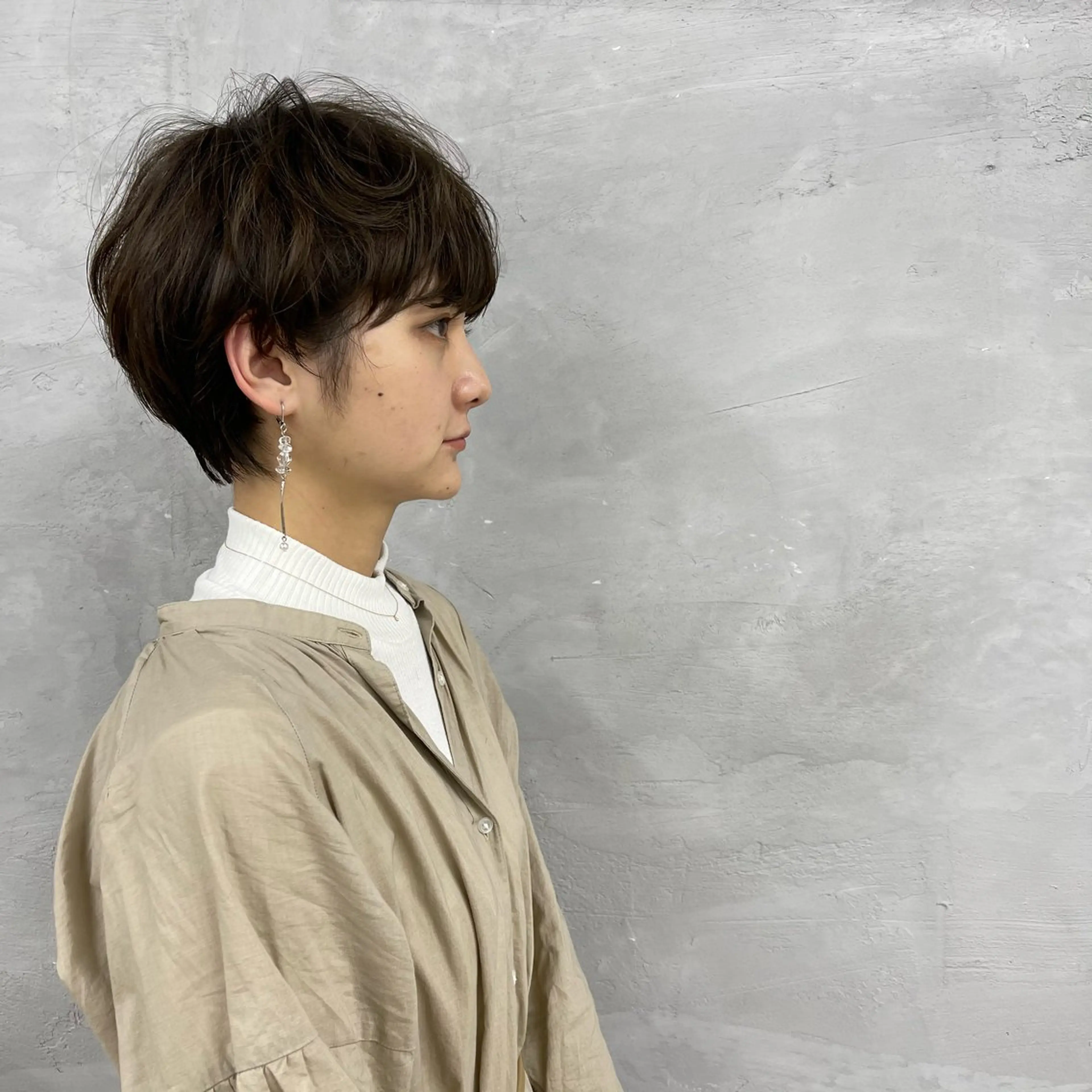 ショート カラー ブラウンカラー ナチュラルブラウン カット ヘアカラー トリートメント 田畑 智規のヘアスタイル