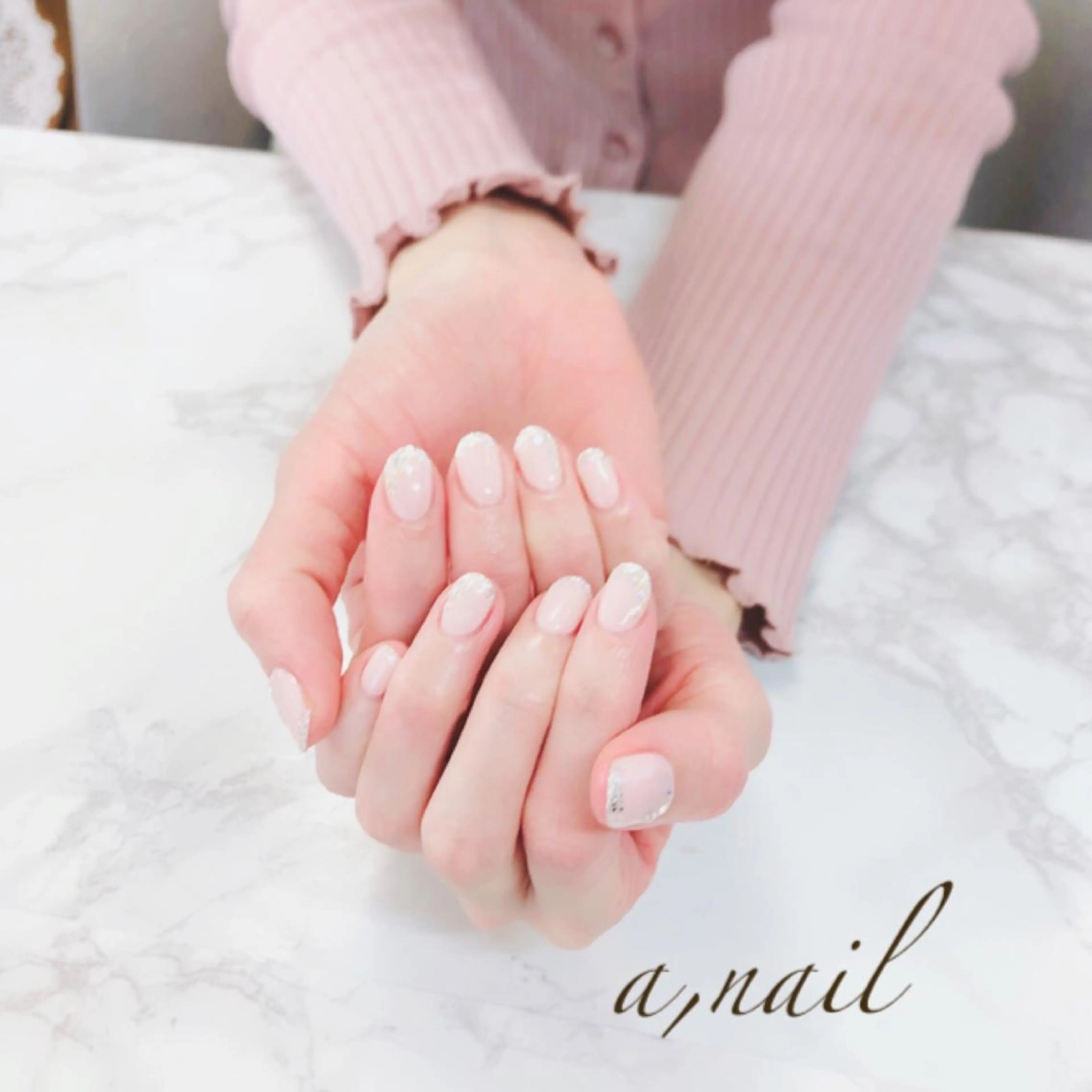 ネイル フットネイル フレンチネイル ジェルネイル グラデーション ラメ(グリッター) ハンドネイル ネイルサロン エーネイルのネイルデザイン