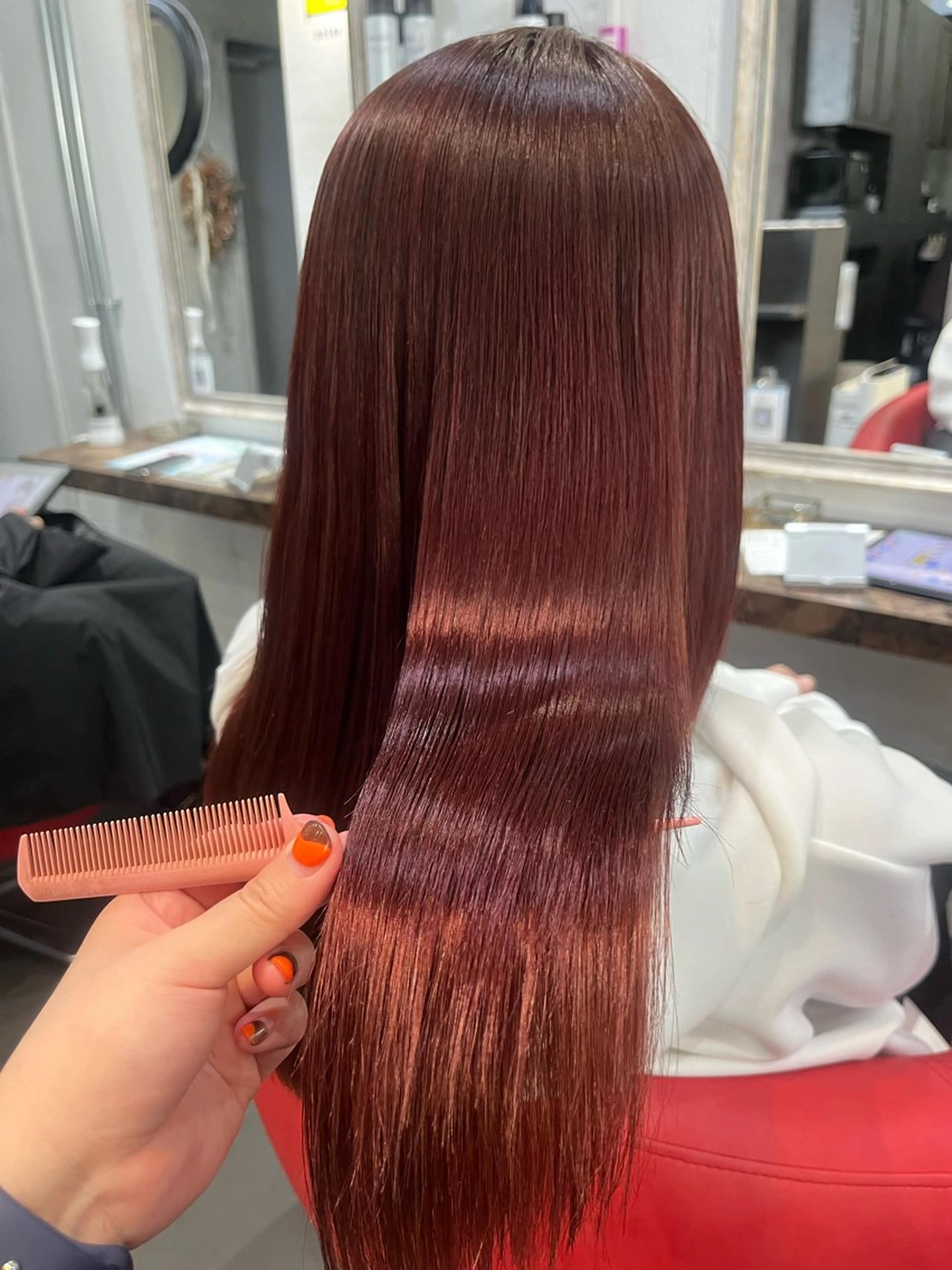 ロング カット 縮毛矯正 駅チカ【ali'i】 アリイ花崎友美☘のヘアスタイル