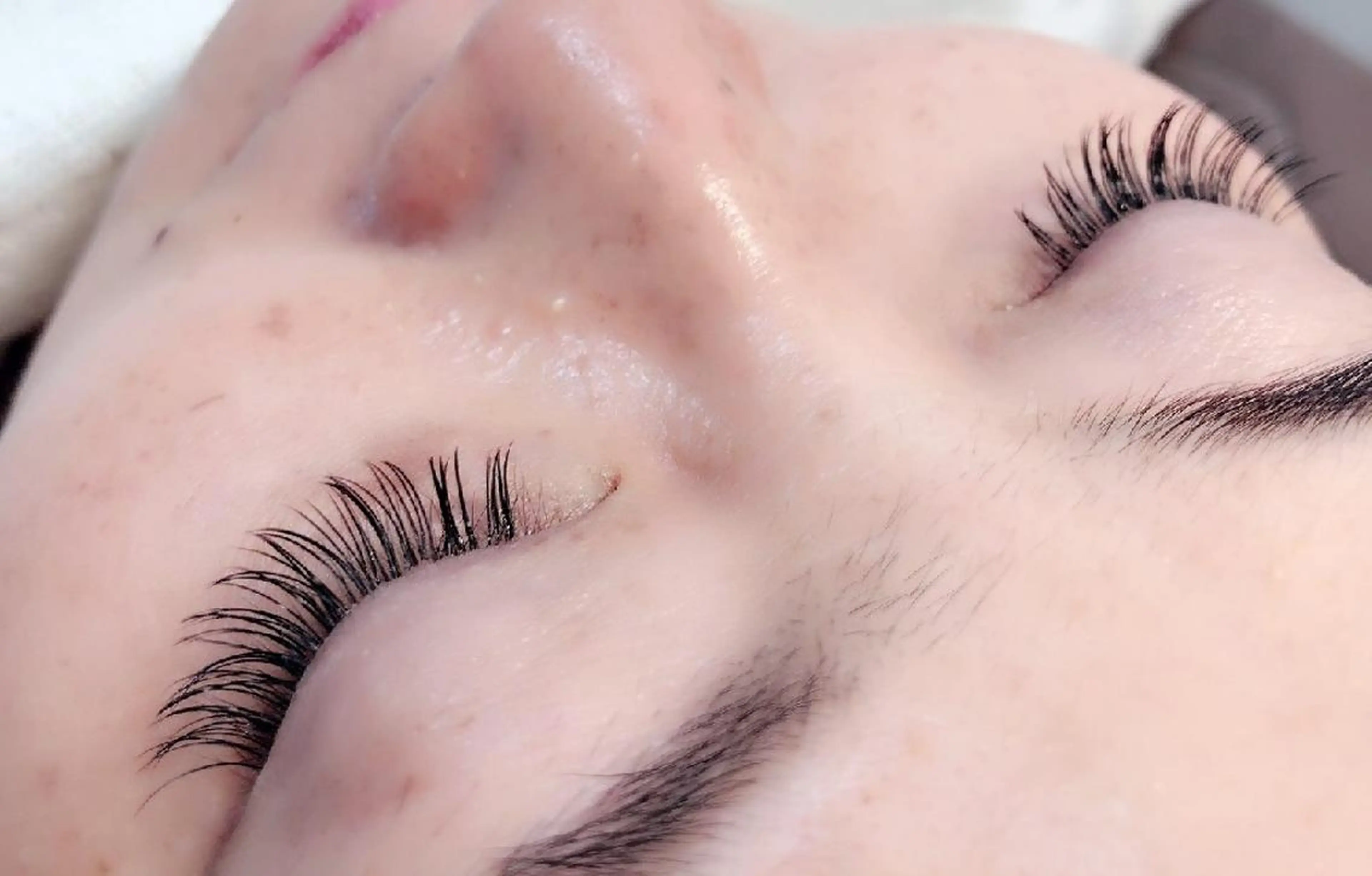 マツエク・マツパ 付け放題 フラットラッシュ ナチュラル 下まつげエクステ 一重×まつ毛パーマ 吉岡 ゆうなのマツエク・マツパデザイン