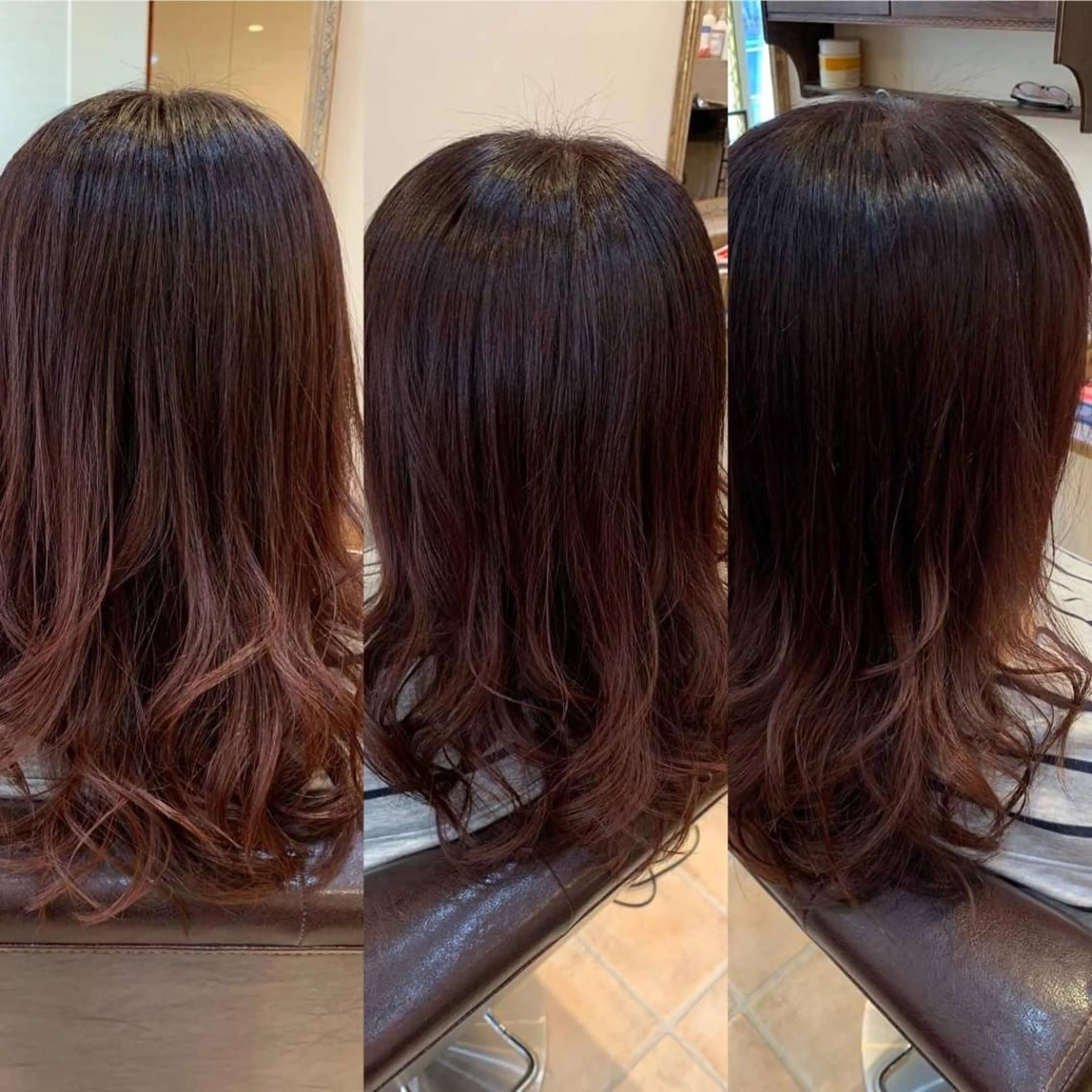 セミロング カラー パーマ 佐藤 俊夫のヘアスタイル