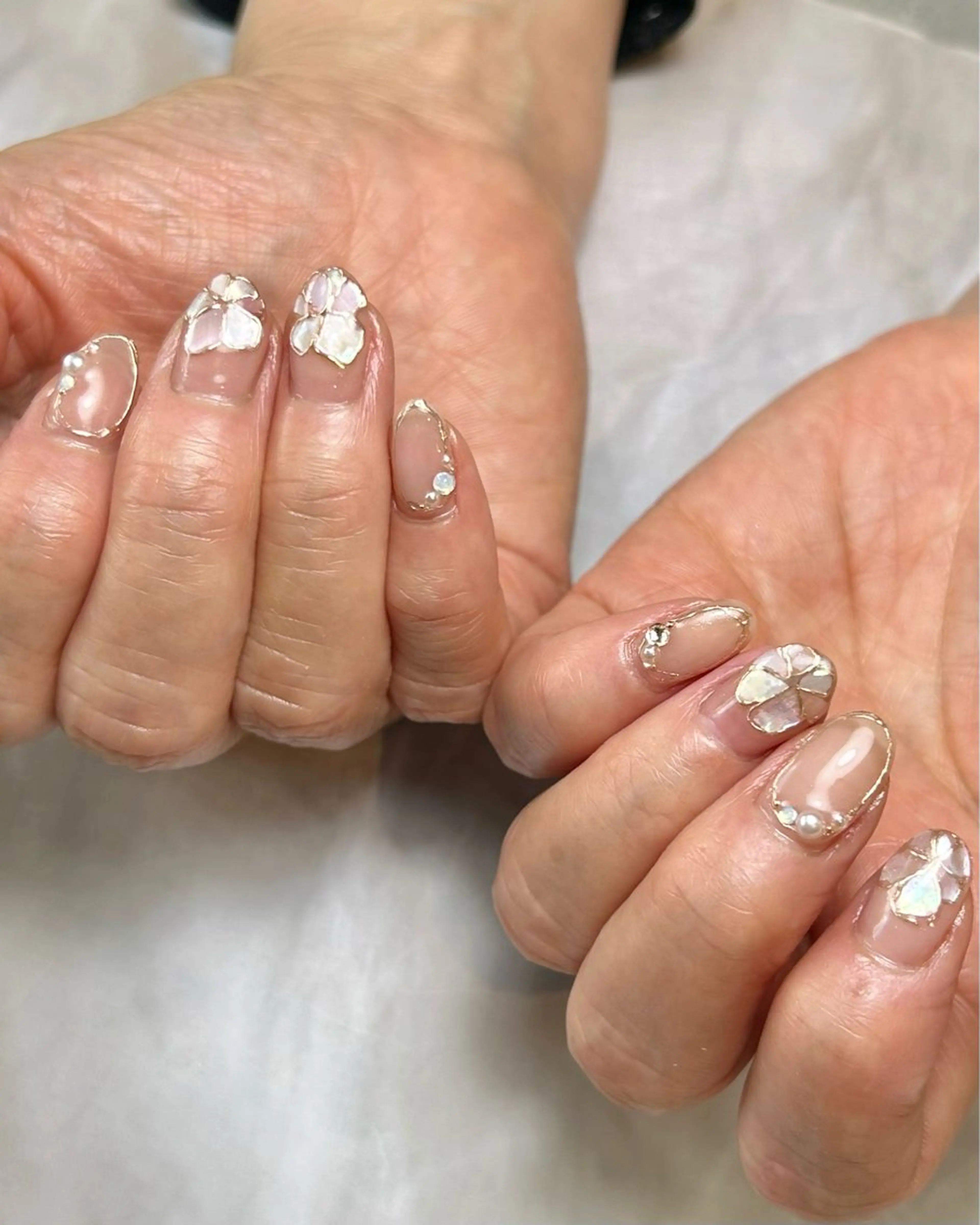 ネイル フレンチネイル 持ち込み 春ネイル ハンドネイル Reflection marikoのネイルデザイン