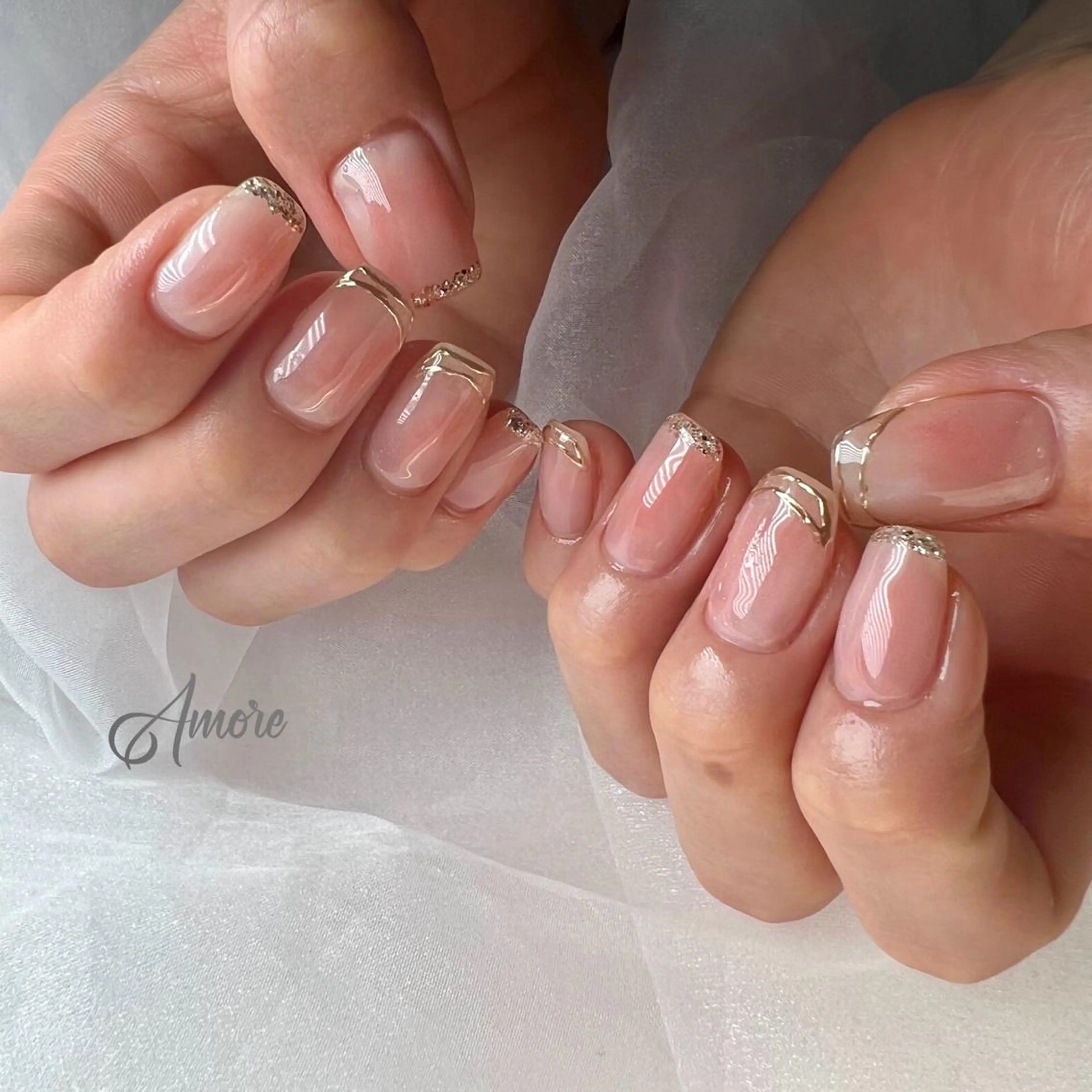 ネイル ジェルネイル 韓国ネイル ミラーネイル オフィスネイル パラジェル You kyehwaのネイルデザイン