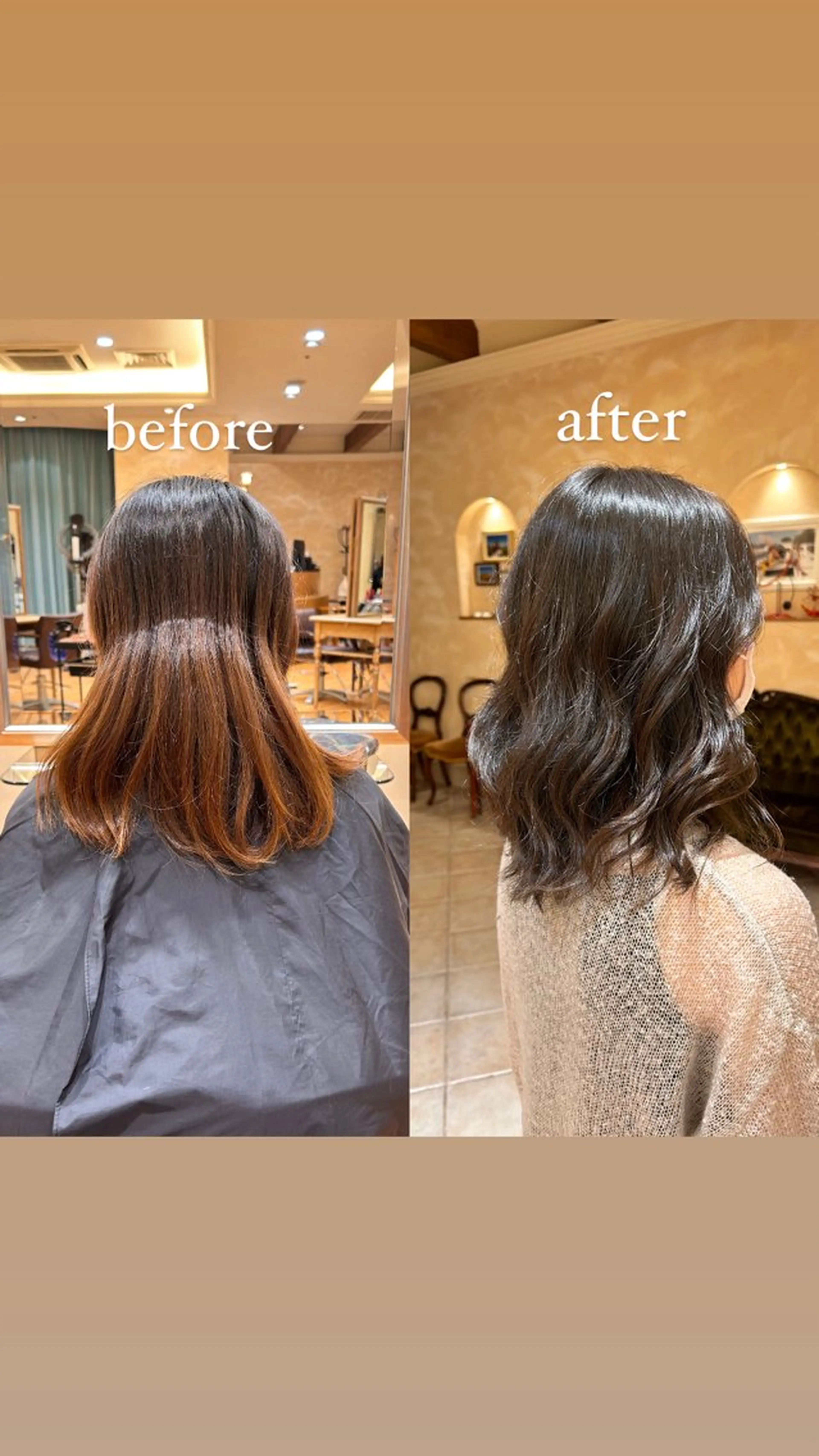 ミディアム ヘアカラー 【ストレート】 平野枝莉のヘアスタイル