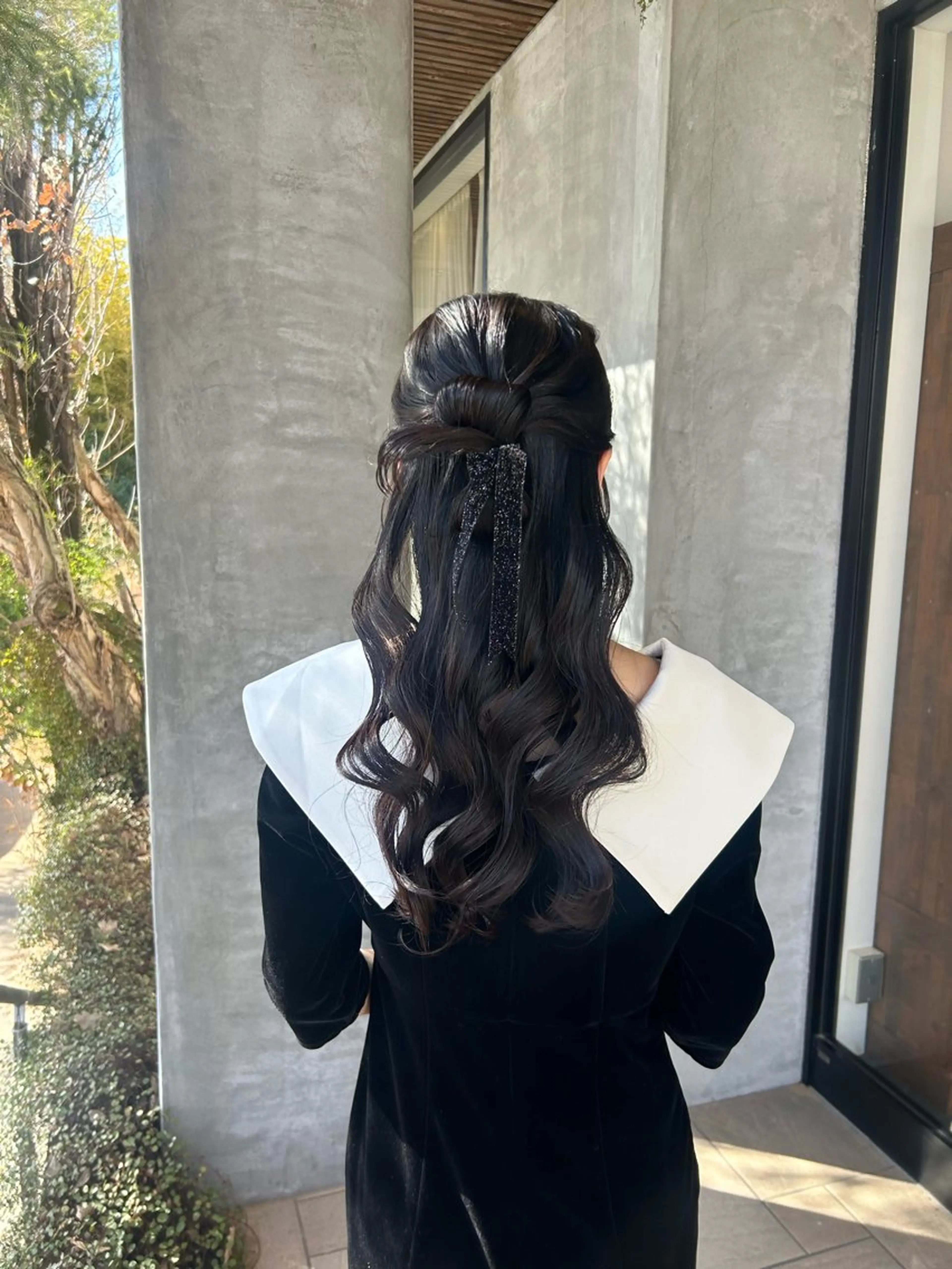 ロング ヘアアレンジ ハーフアップ ヘアセット lapis / soraのヘアスタイル