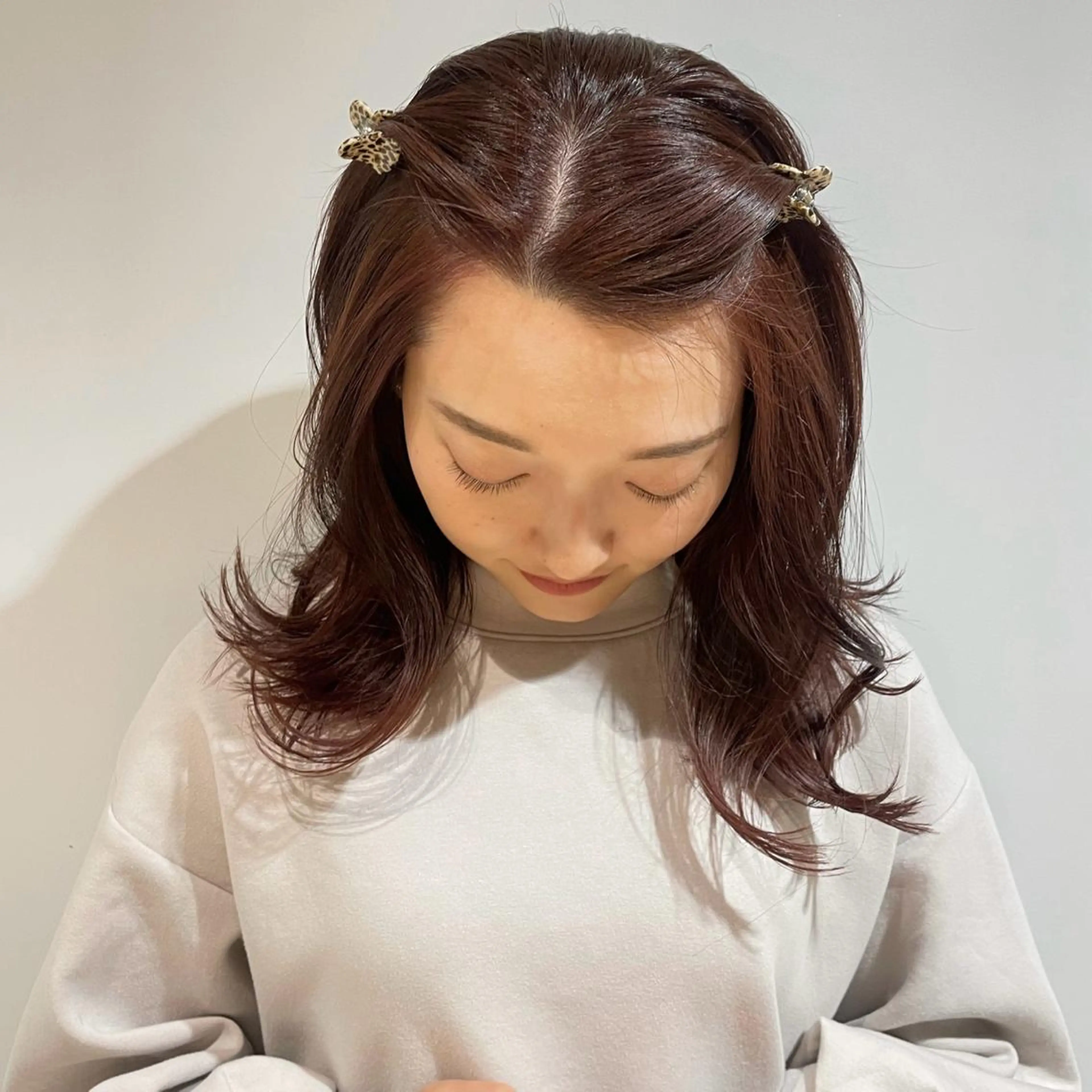 ミディアム 盛れる透明感カラー・ momokaのヘアスタイル