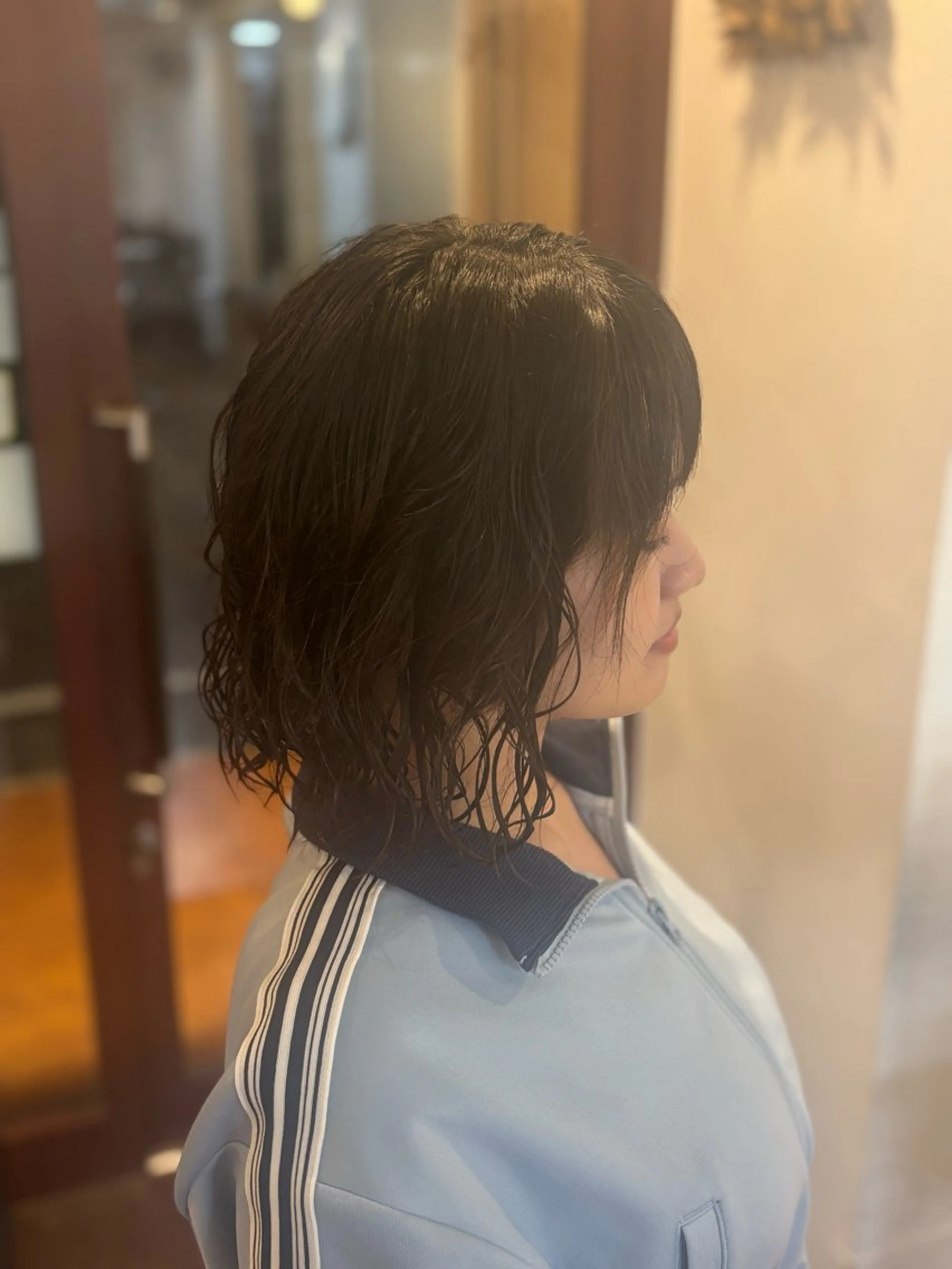 ミディアム ミディアムパーマ ボブ カット パーマ 天川 満博のヘアスタイル