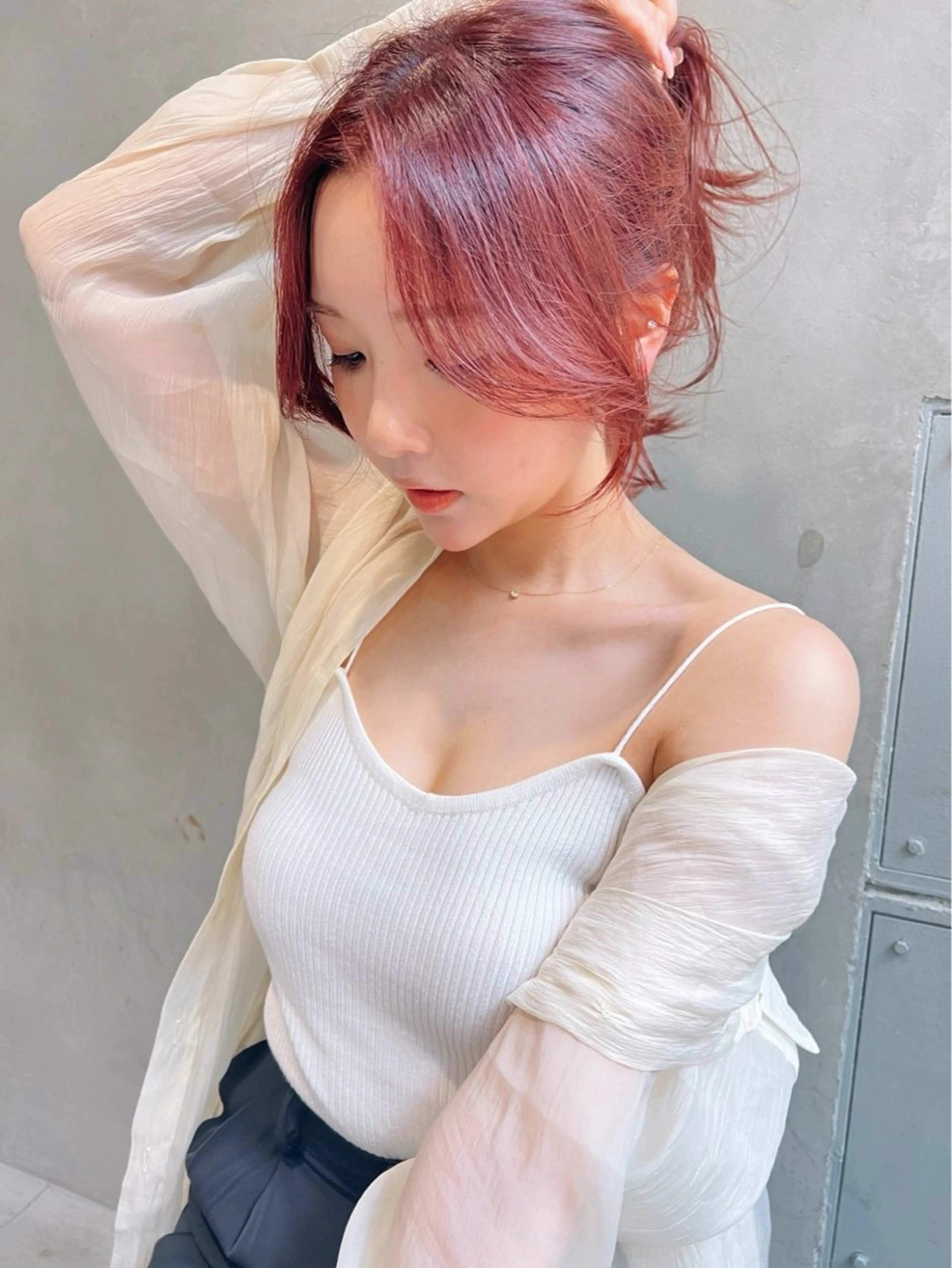 ミディアム カット ヘアカラー 透明感🌱ハイトーン ✨艶髪🫧川﨑 翼のヘアスタイル