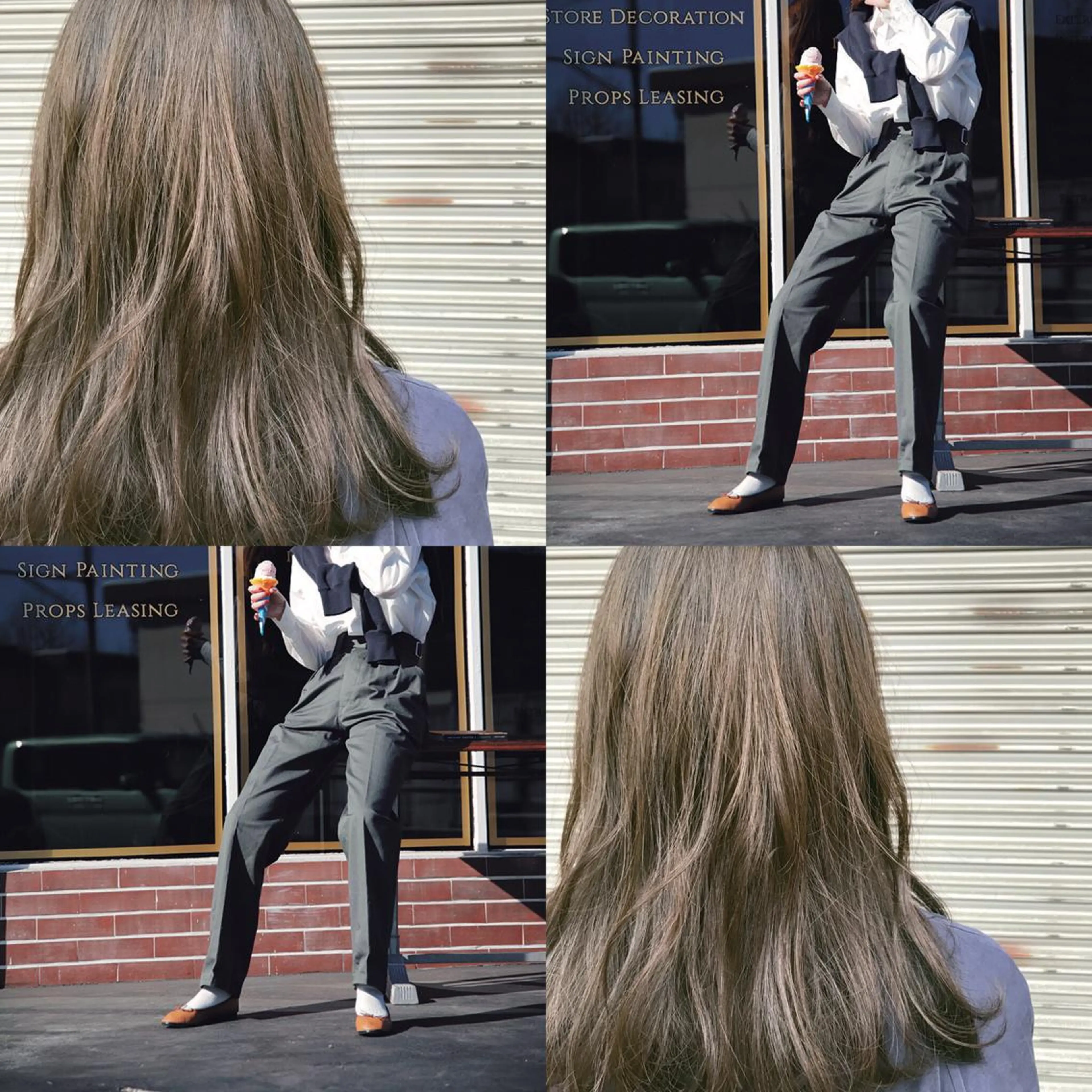 セミロング カラー ヘアアレンジ マツエク・マツパ オリーブカラー カット ヘアカラー トリートメント Kawaguchi Arisaのヘアスタイル