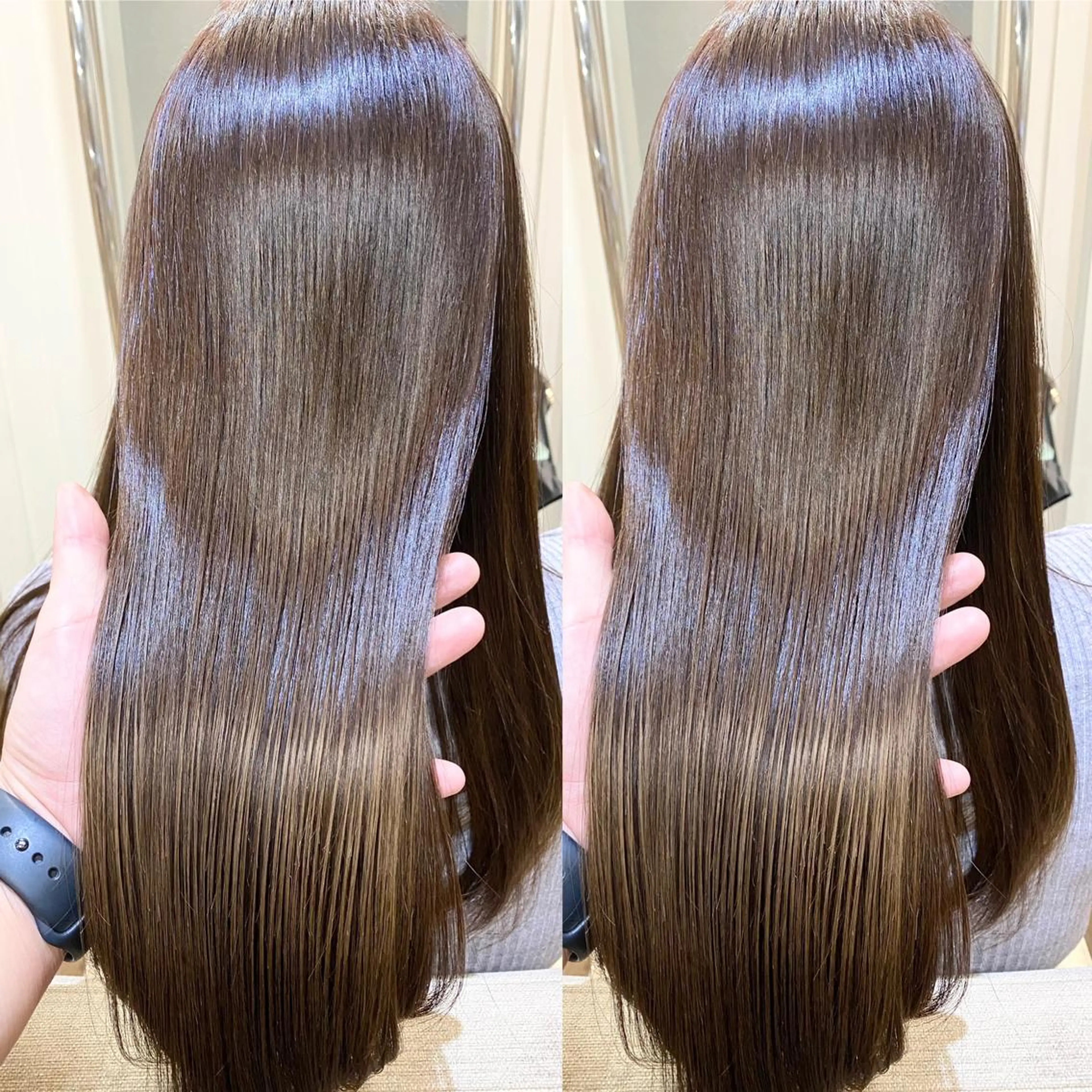 ロング カラー パーマ ヘアアレンジ アッシュ バレイヤージュ ベージュカラー ブリーチ 透明感カラー 👑指名率No.1 👑坂口飛翔のヘアスタイル