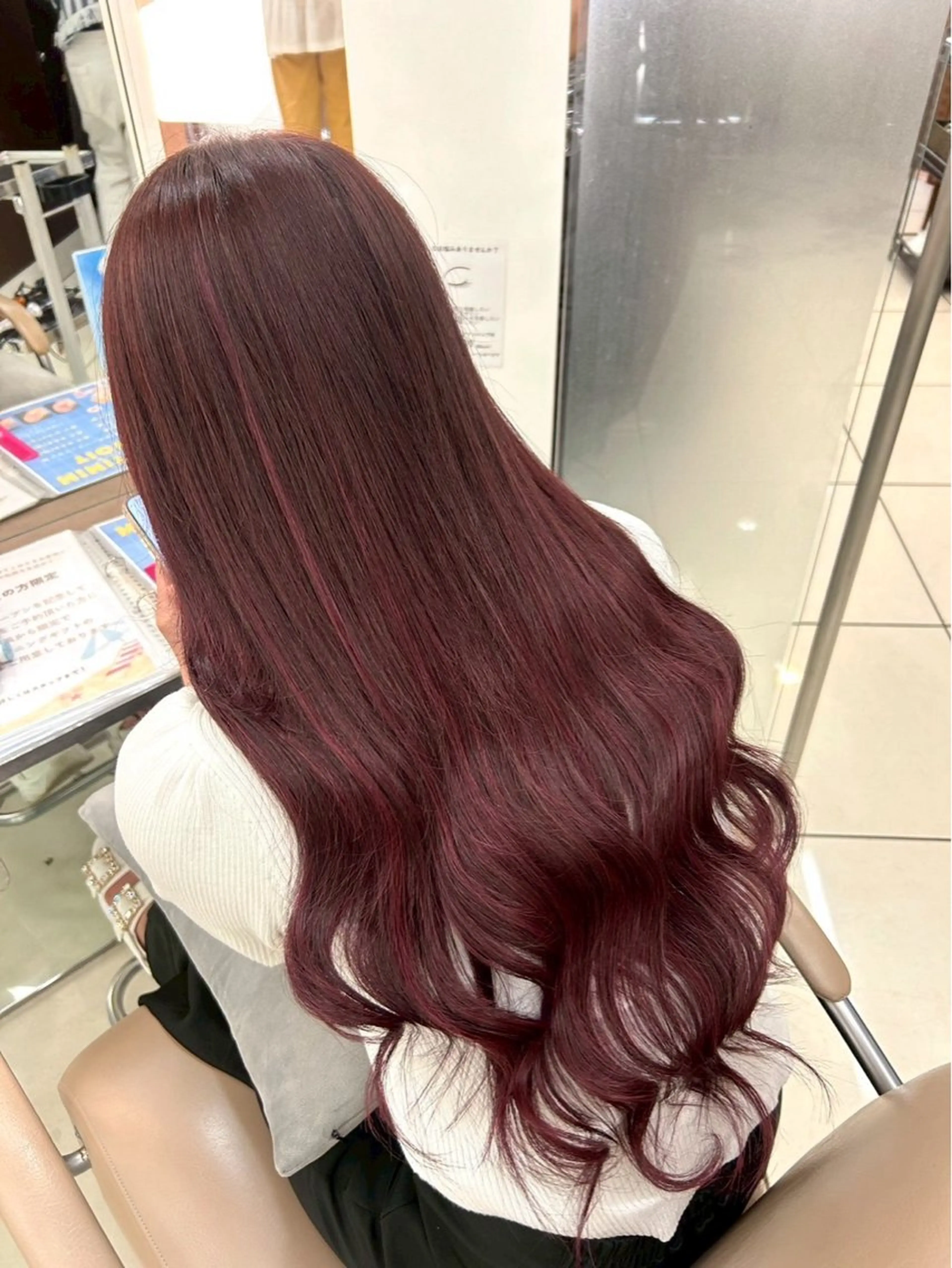 ロング カラー 羽エクステ/シール エクステ/横浜駅5分のヘアスタイル