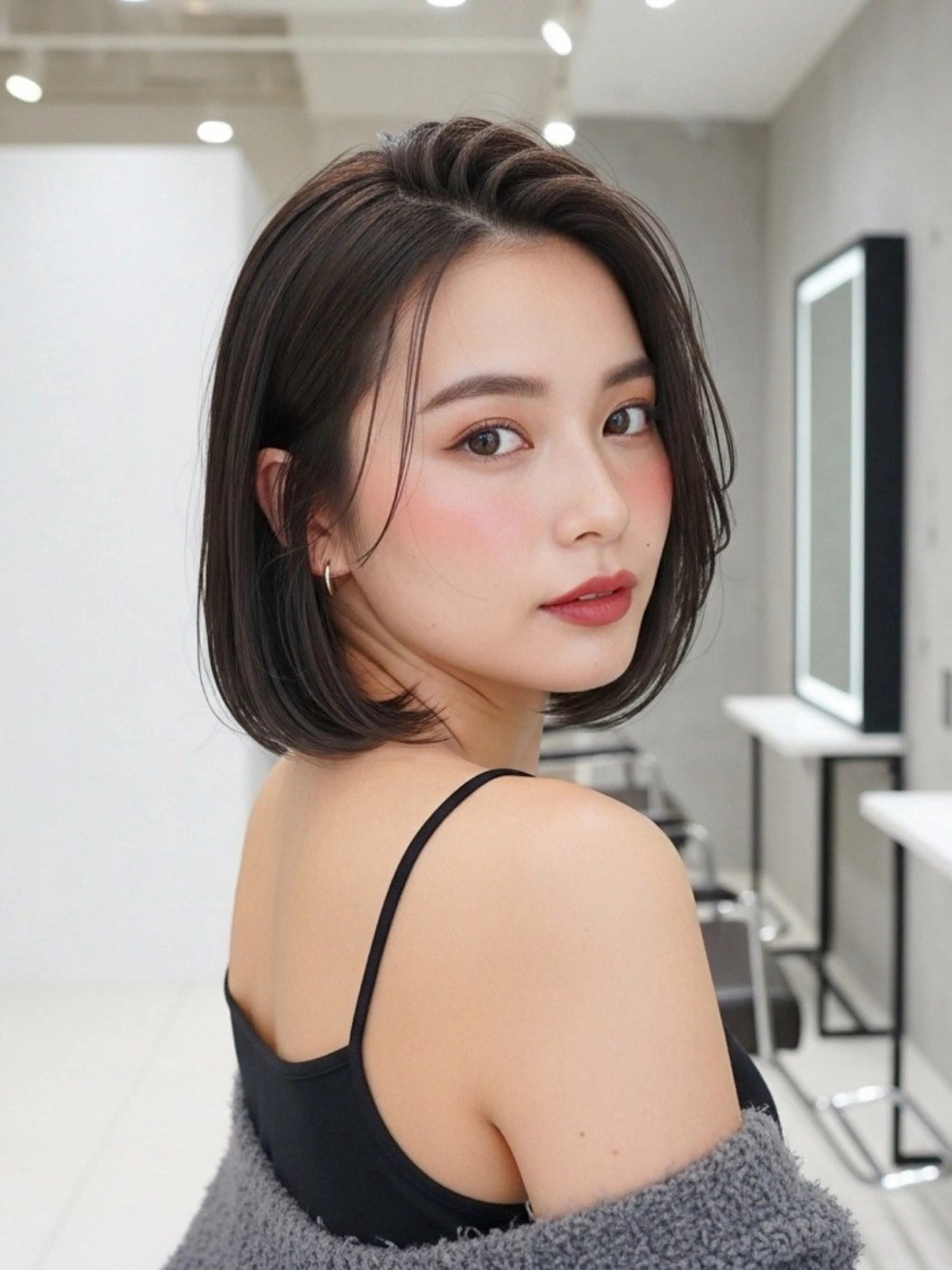 ミディアム 似合わせボブ✖️ 韓国レイヤー✨小関のヘアスタイル