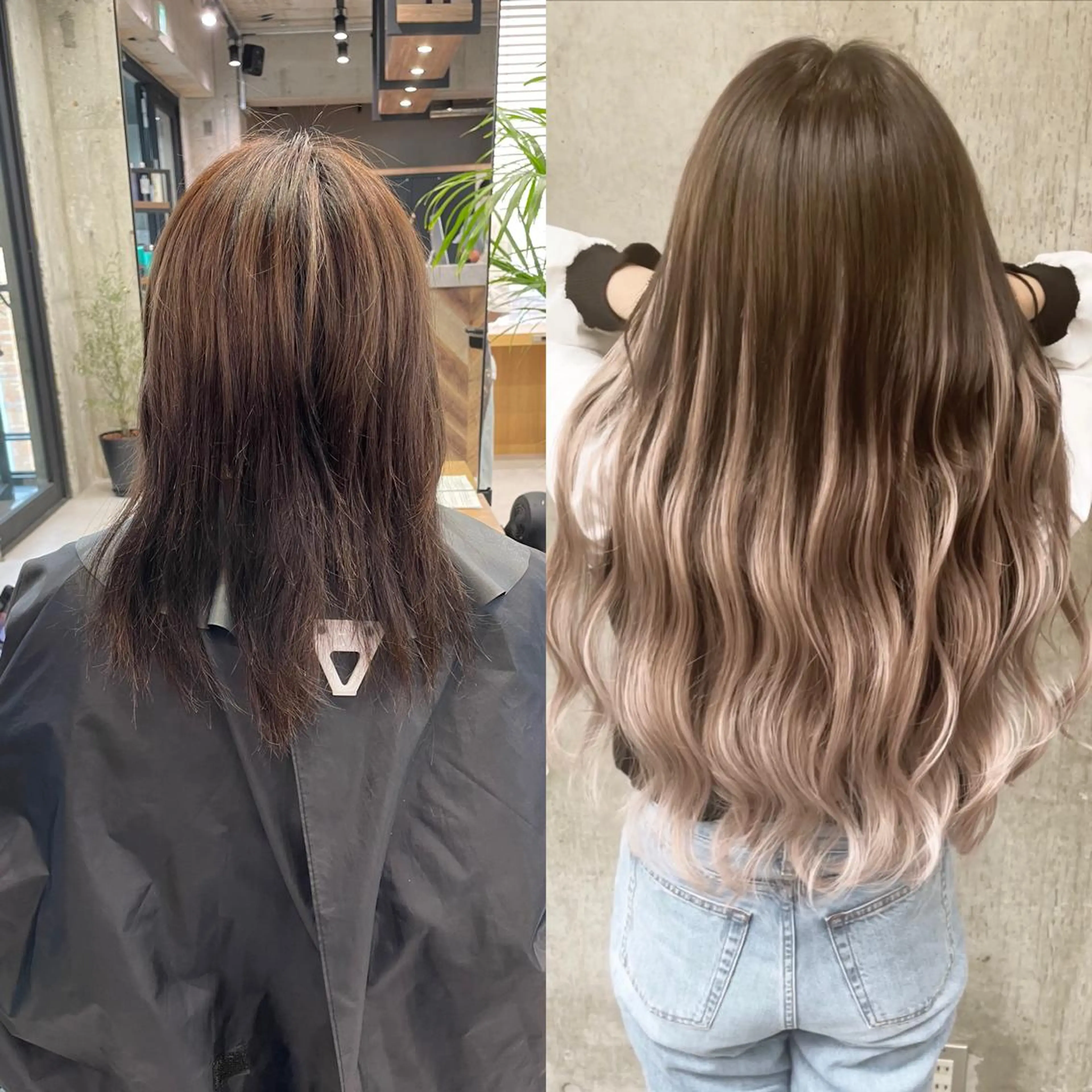 ロング カラー ヘアアレンジ エクステ TATSUYA アートディレクターのヘアスタイル