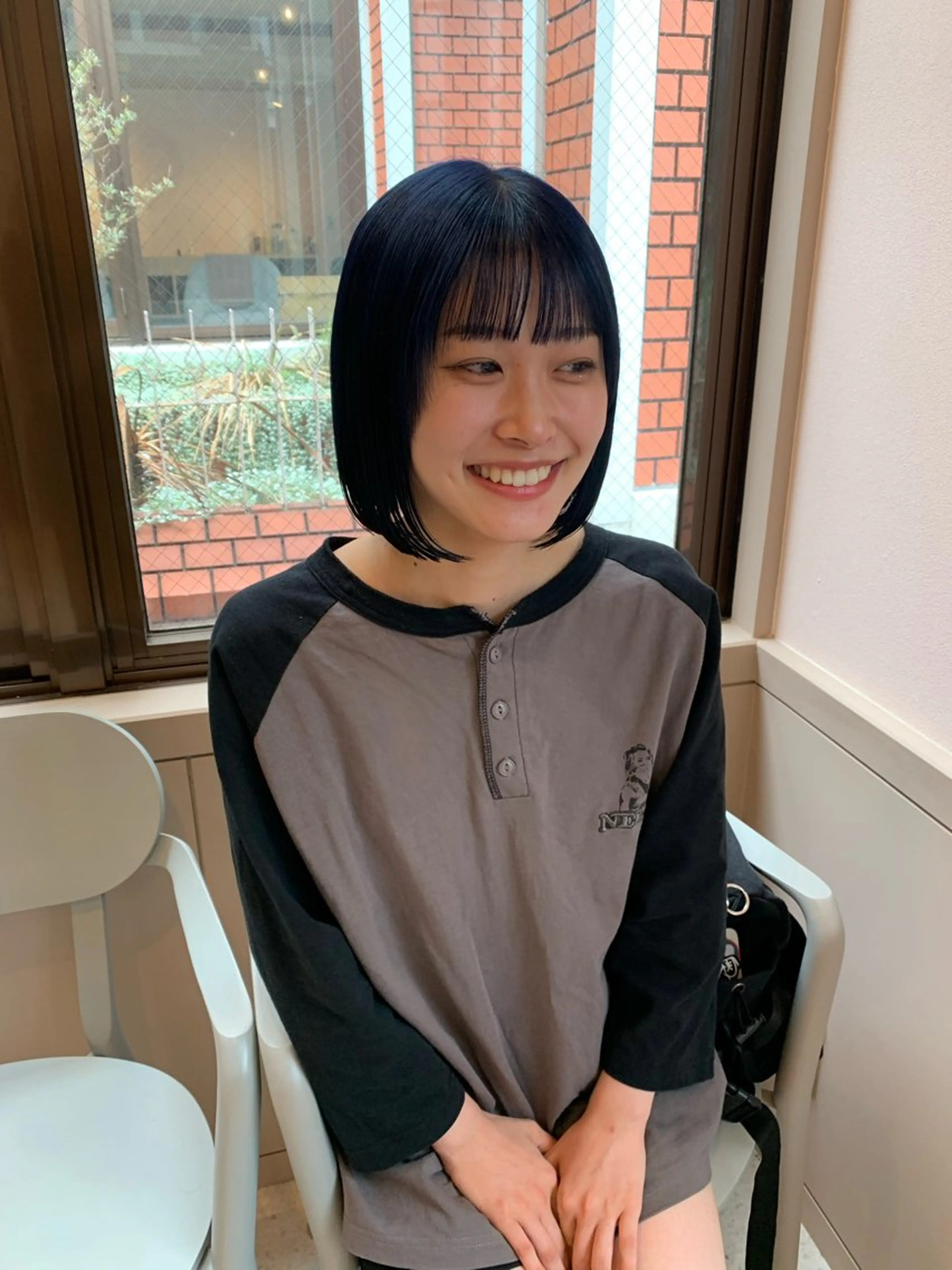 ショート カラー ブルーカラー ボブ rio .のヘアスタイル