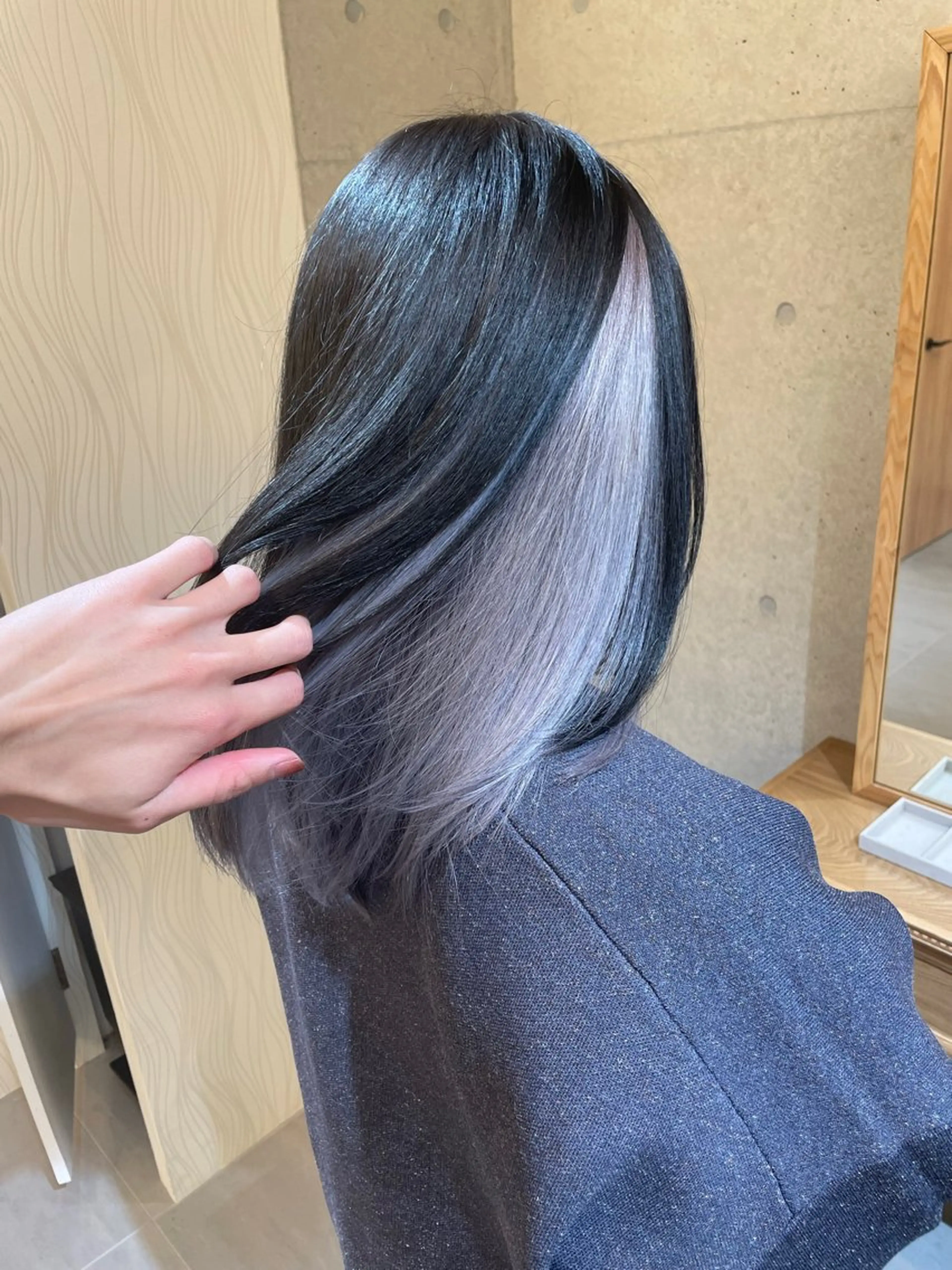 ミディアム カラー ブリーチ ヘアカラー トリートメント 羽田翔大/ブリーチ/ ボブカット/店長のヘアスタイル