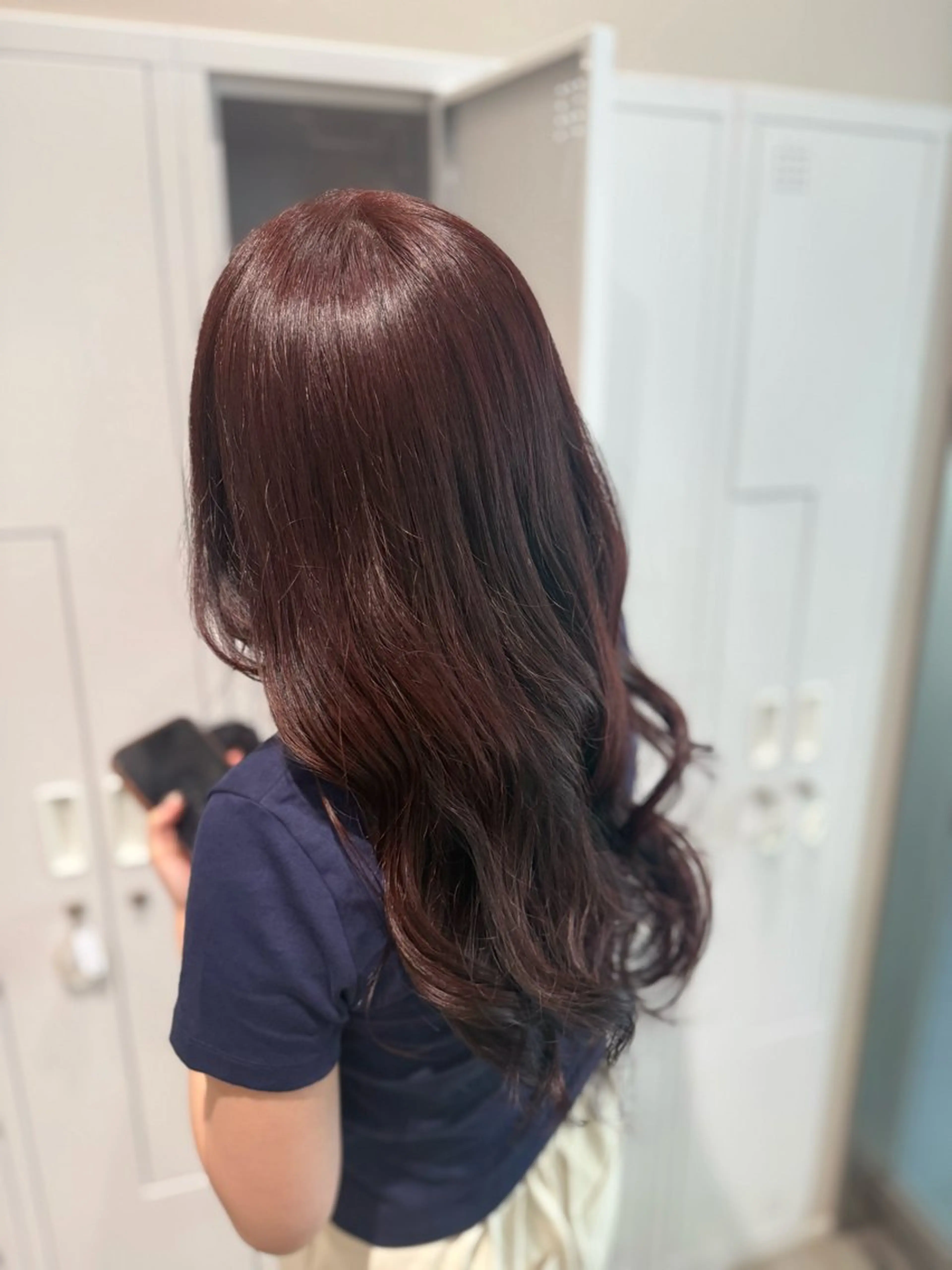 ロング カラー レッドカラー 北吉 雪菜のヘアスタイル