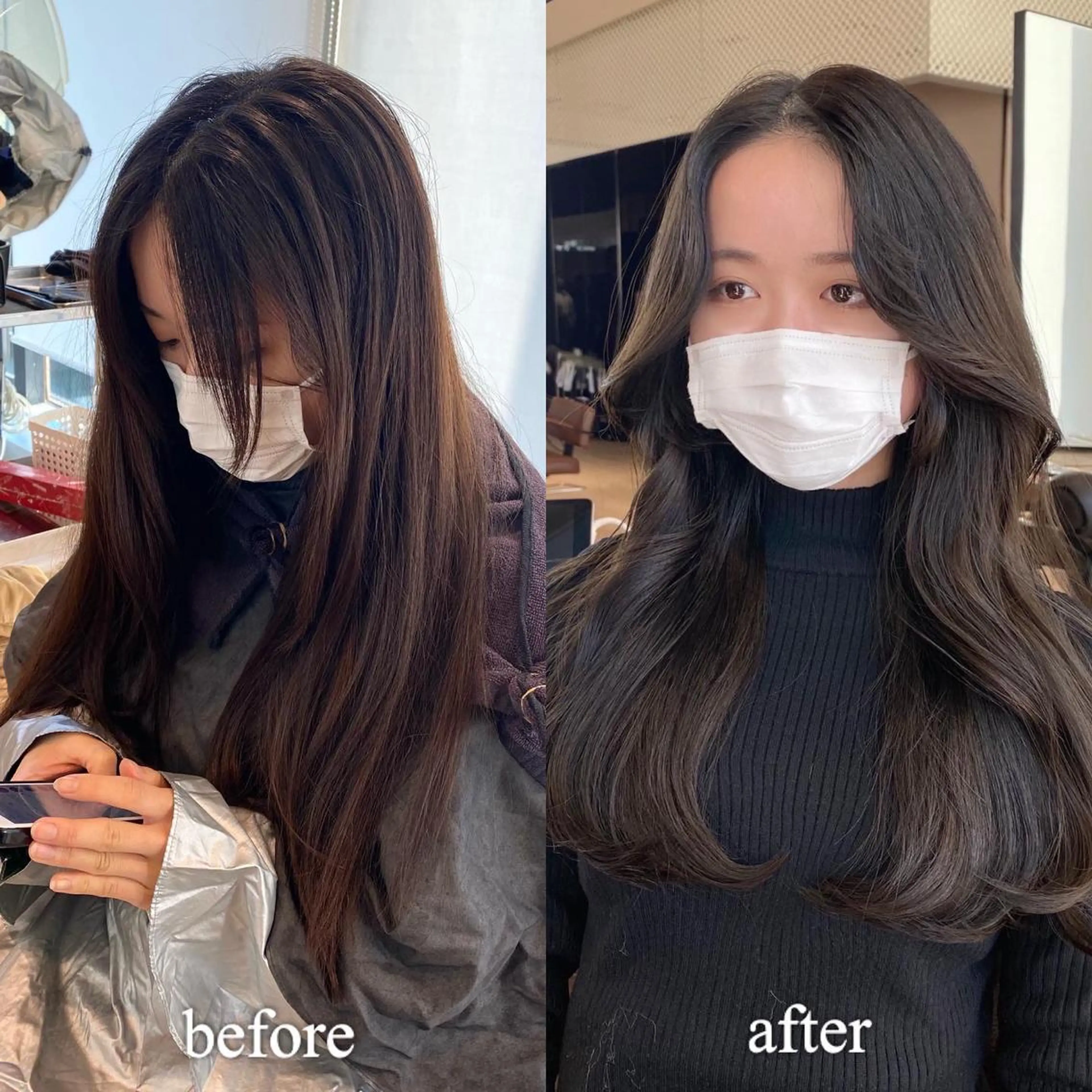 ロング カラー レイヤー/顔周り /透明感🩶高橋大のヘアスタイル