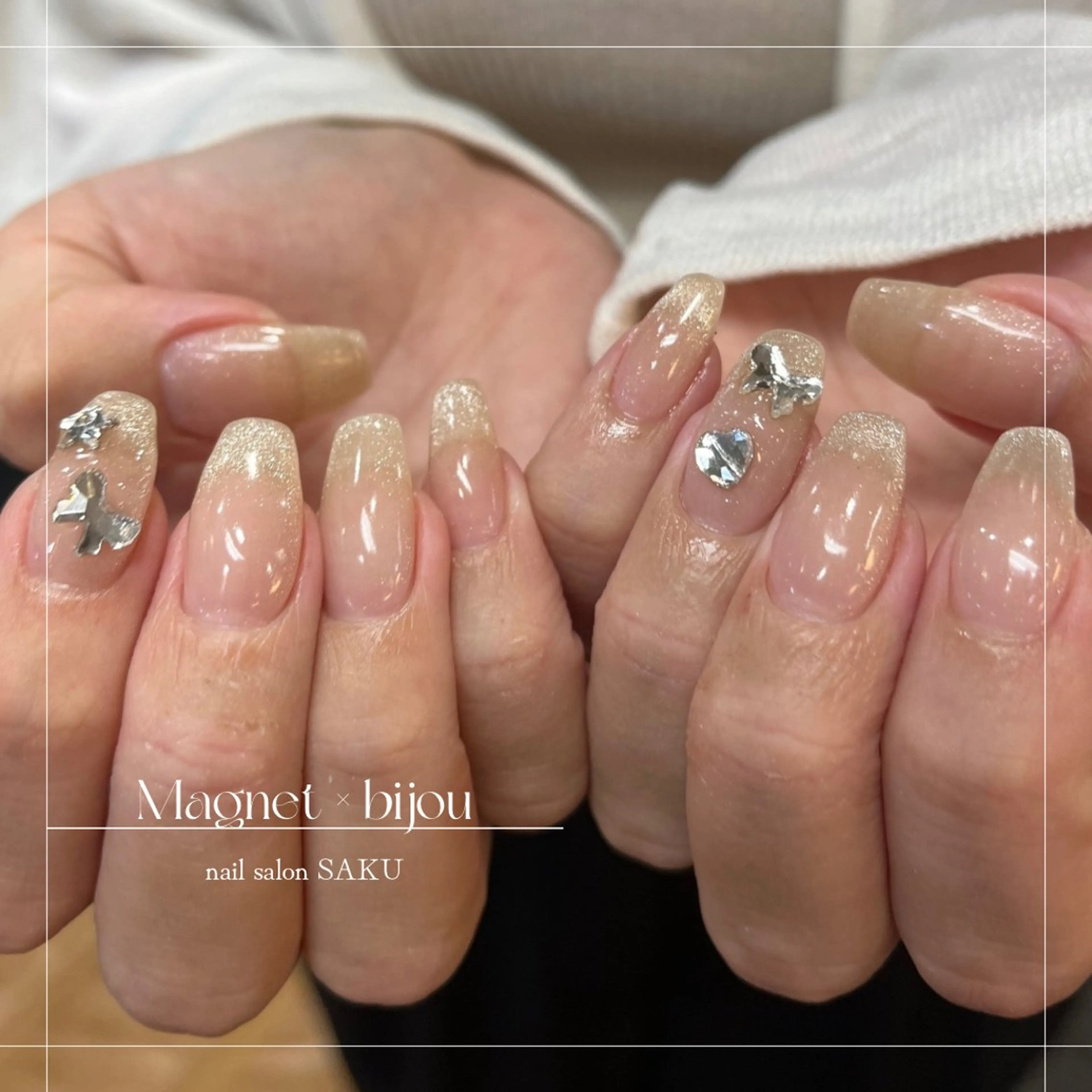 ネイル ニュアンスネイル シンプルネイル ハンドネイル SAKU nail 作島茜のネイルデザイン