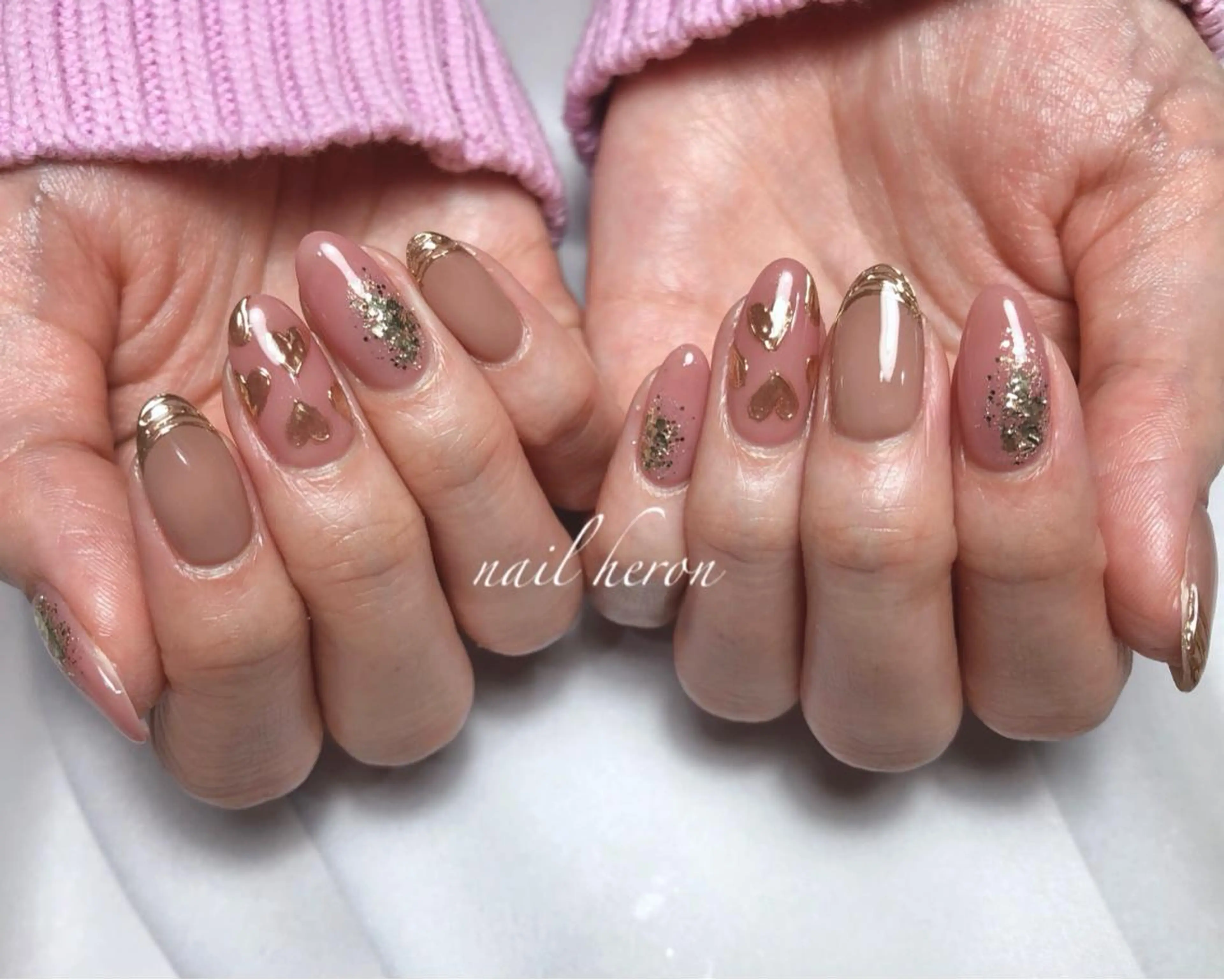 ネイル アートネイル ハンドネイル saki_ nail heronのネイルデザイン