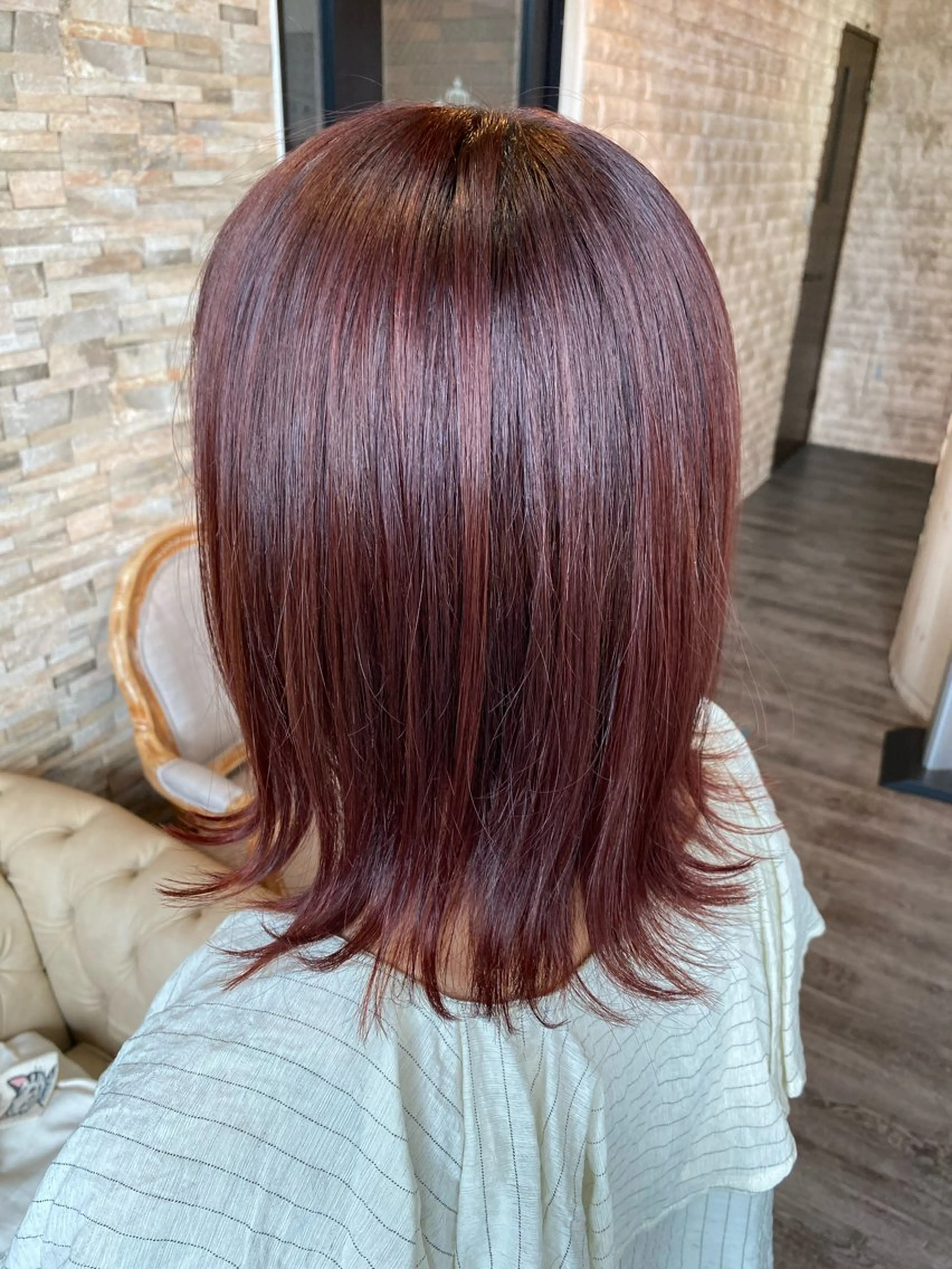 カラー ピンクカラー サイトウ 南柏のヘアスタイル