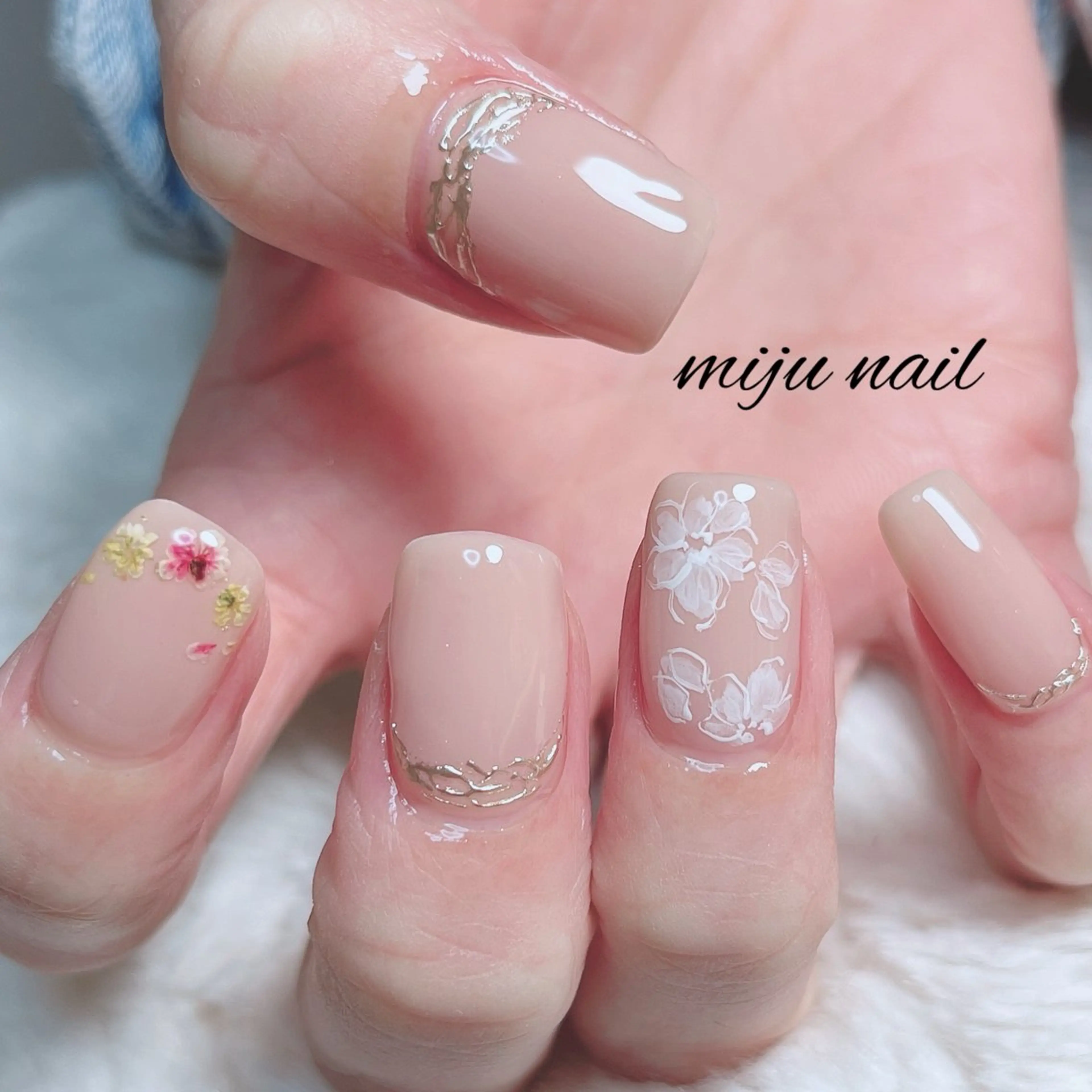 ネイル ❁miju nail 大人上品/自爪育成のネイルデザイン