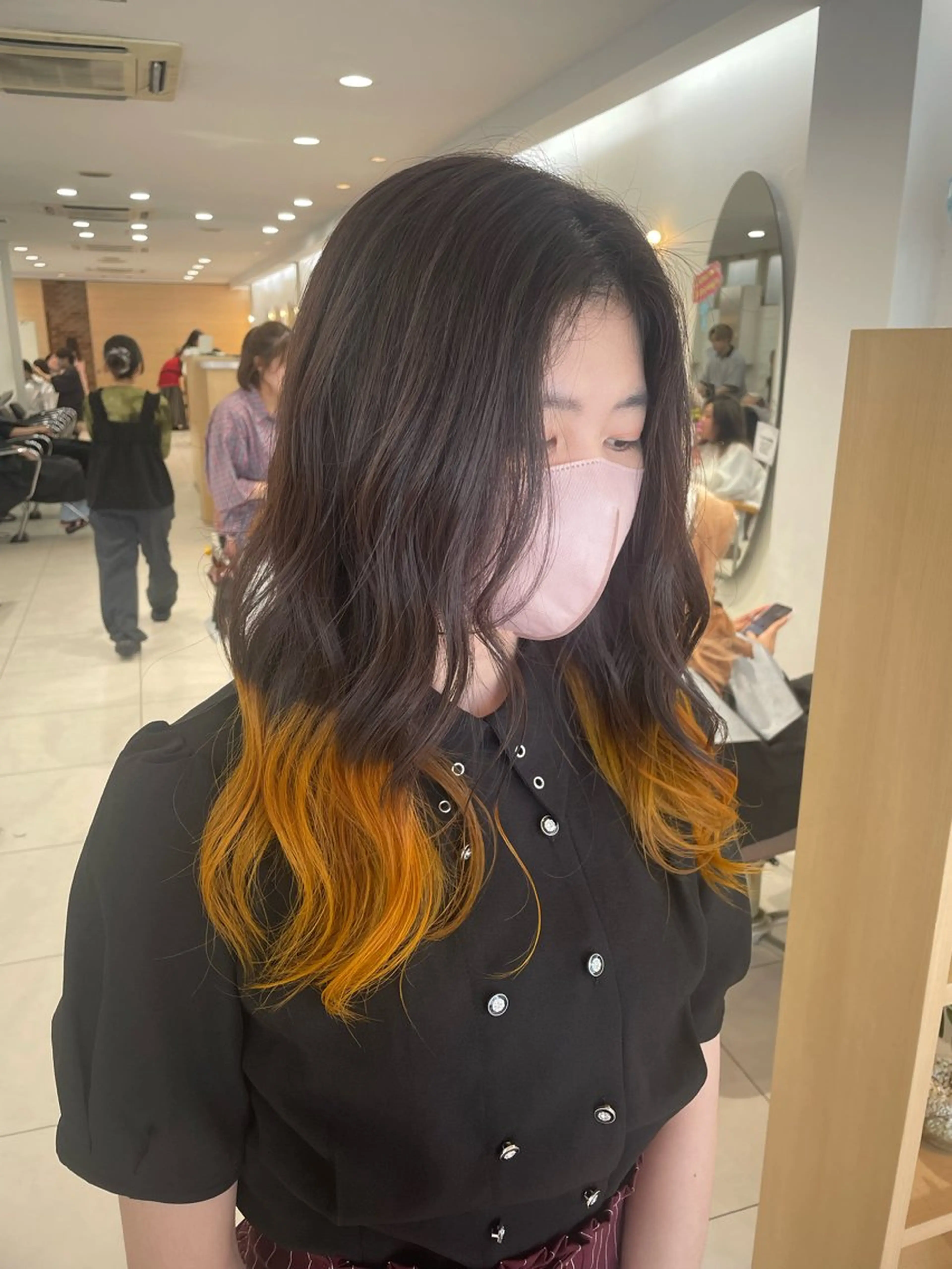 セミロング ❤︎韓国レイヤー❤︎ アカリのヘアスタイル