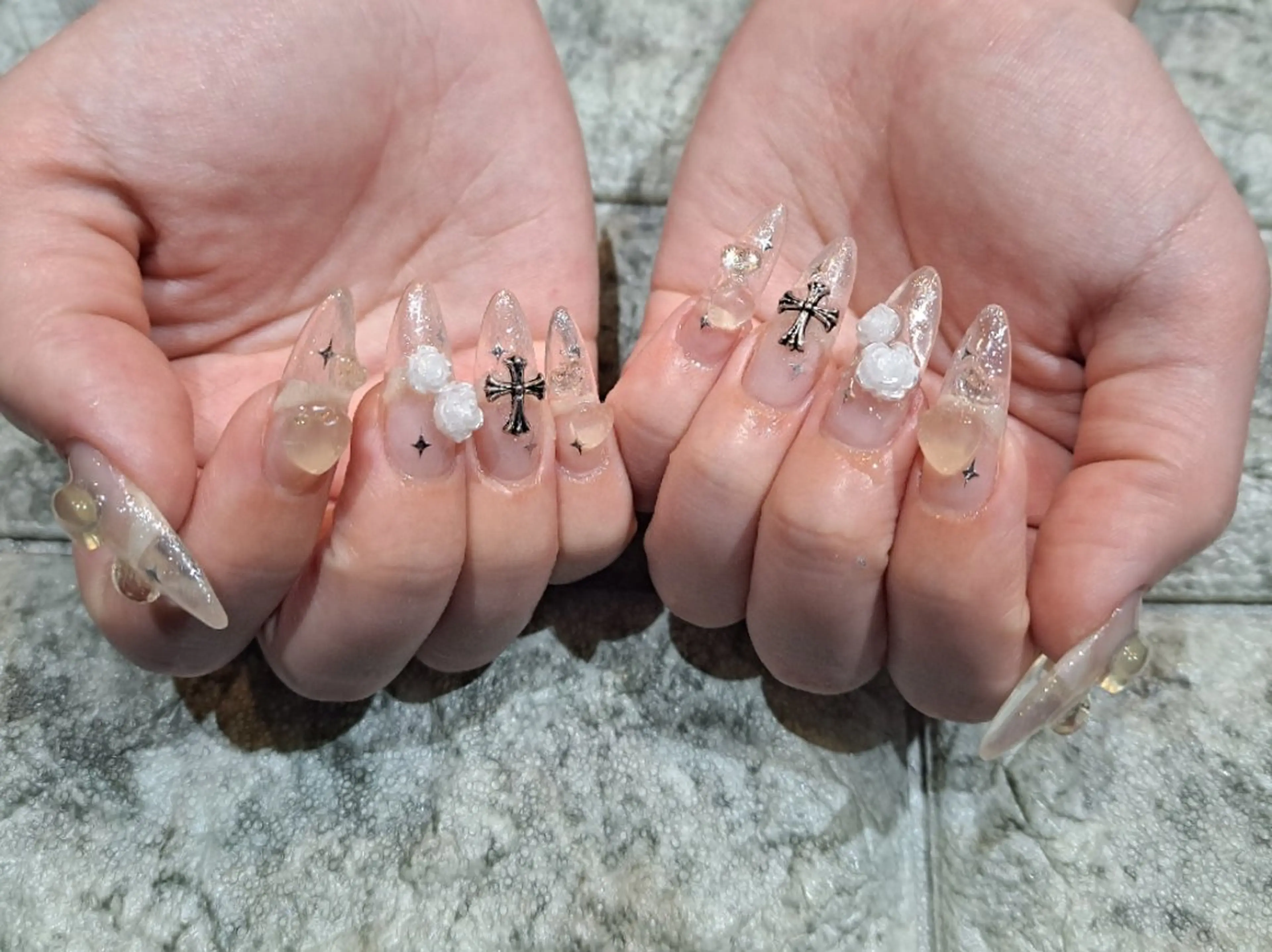 ネイル 長さ出し スカルプネイル ハンドネイル RounGe町田店 🧸大谷のネイルデザイン