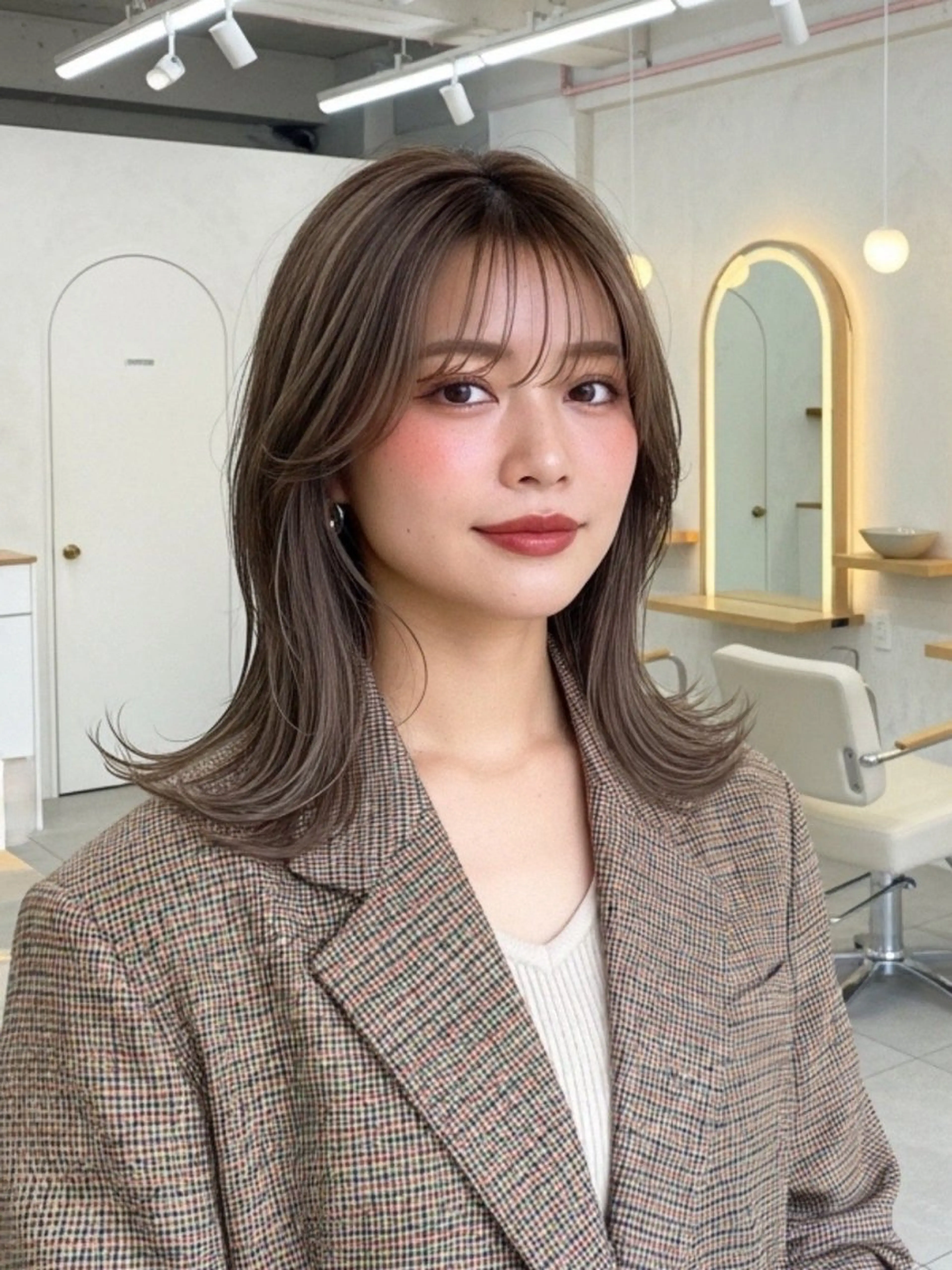 セミロング 似合わせボブ✖️ 韓国レイヤー✨小関のヘアスタイル