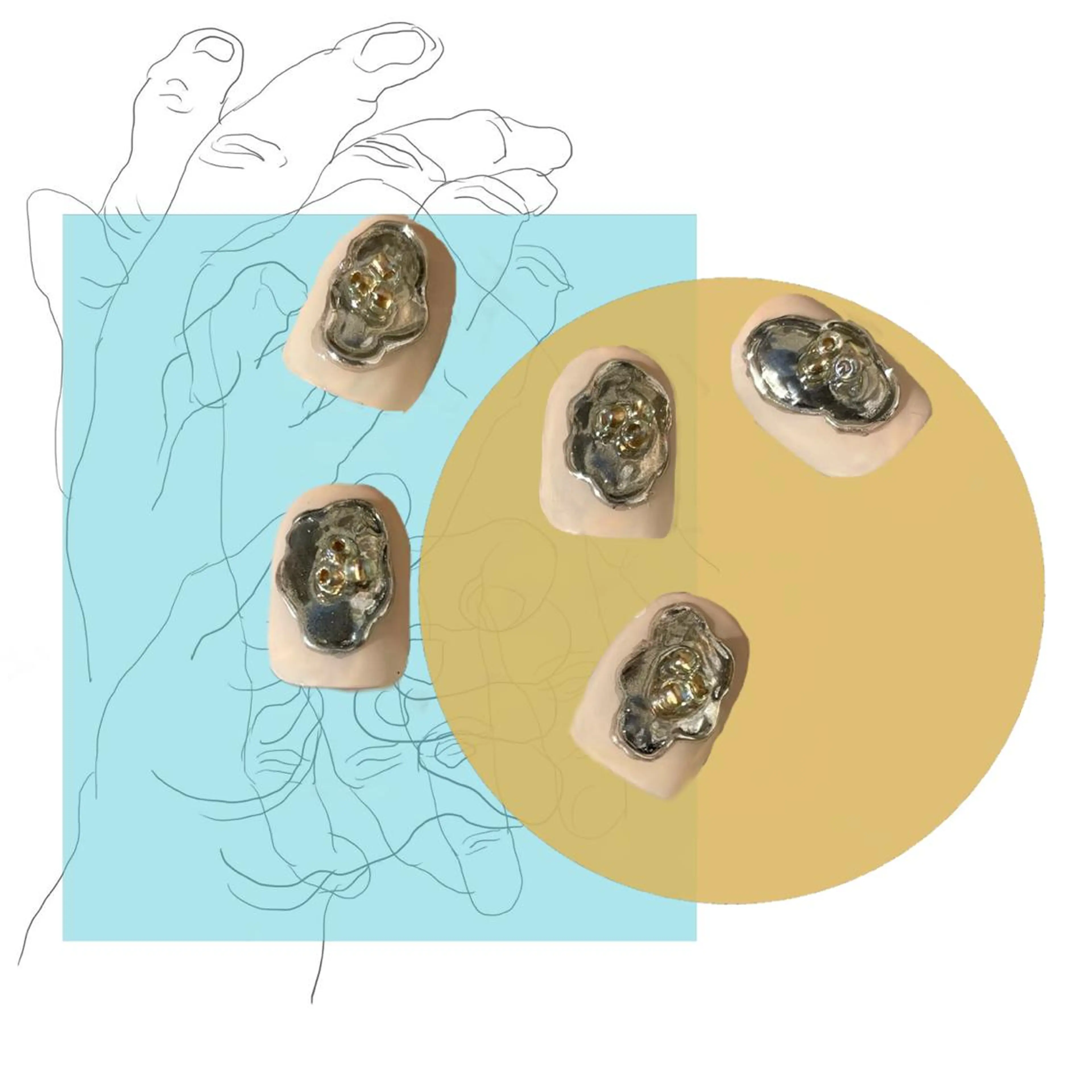 ネイル オーロラネイル 氷ネイル・うるうるネイル 韓国ネイル マグネットネイル ミラーネイル VOLLMOND nailのネイルデザイン