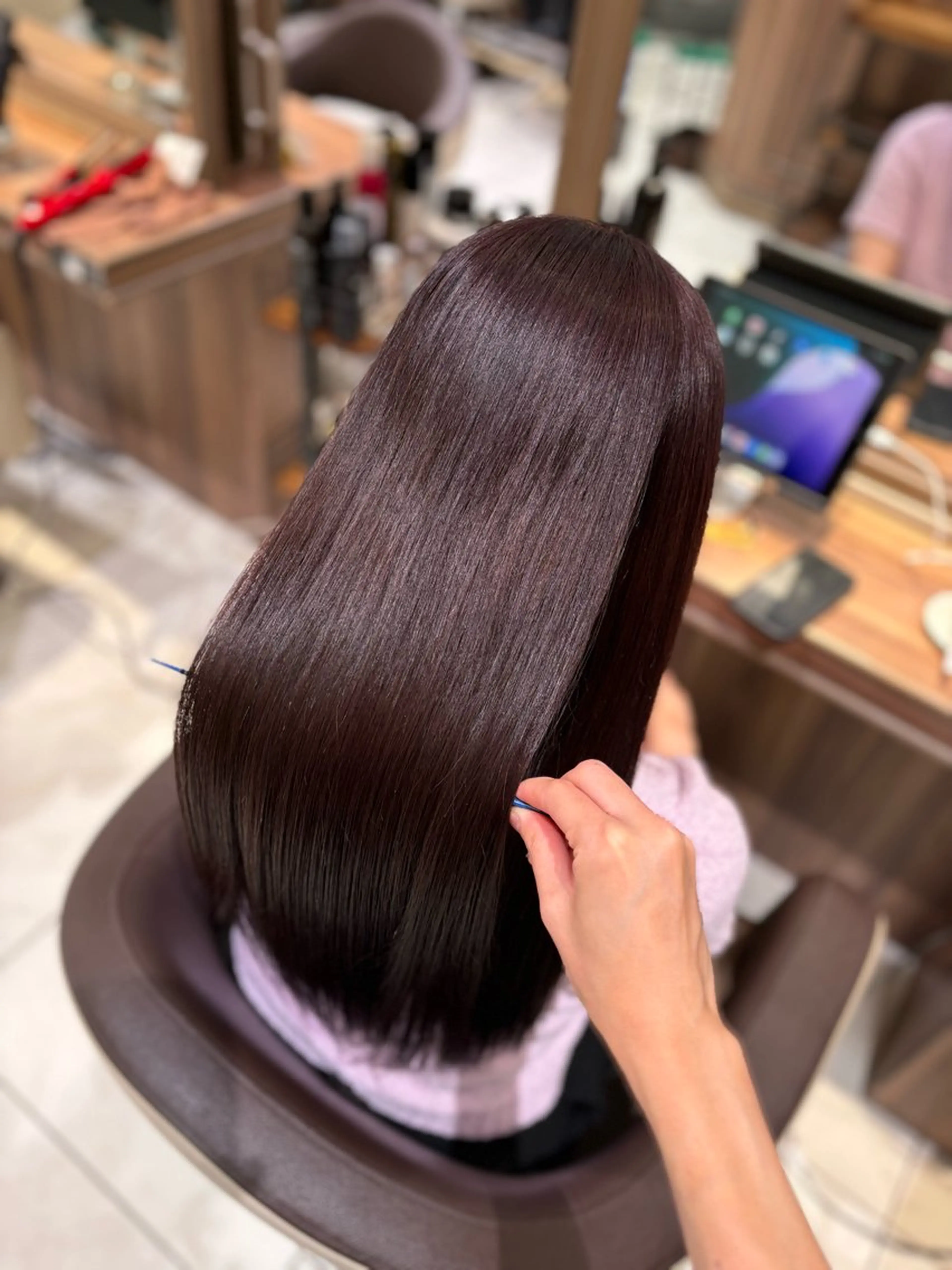 ロング カラー ゆるふわパーマ🌸/ ハイトーン/あゆみのヘアスタイル