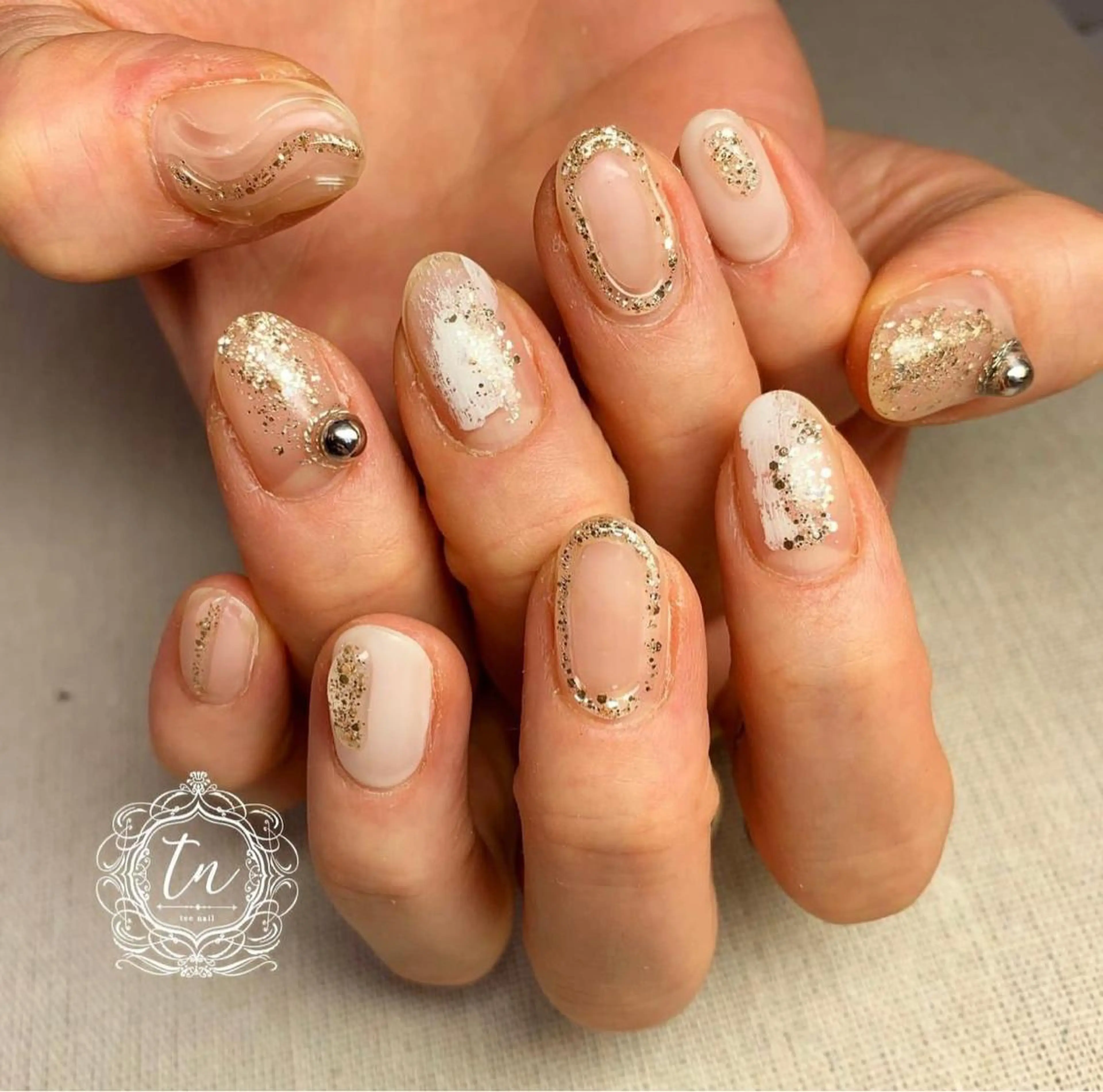 ネイル アートネイル ミラーネイル ニュアンスネイル 春ネイル teenail 21のネイルデザイン