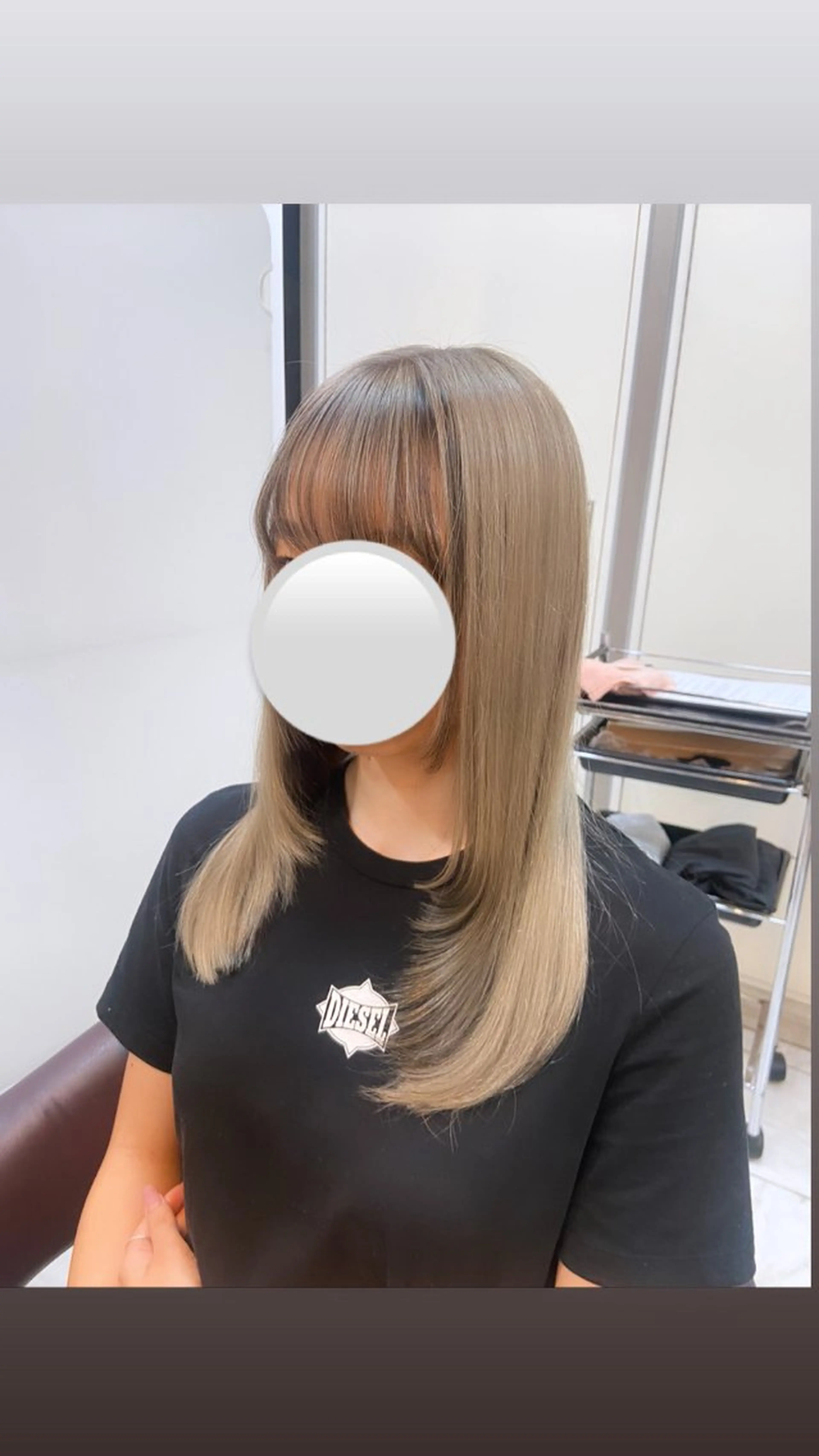 ロング 顔まわりレイヤー 顔周りカット レイヤーカット 🎀透明感カラー 🐈ナズナのヘアスタイル